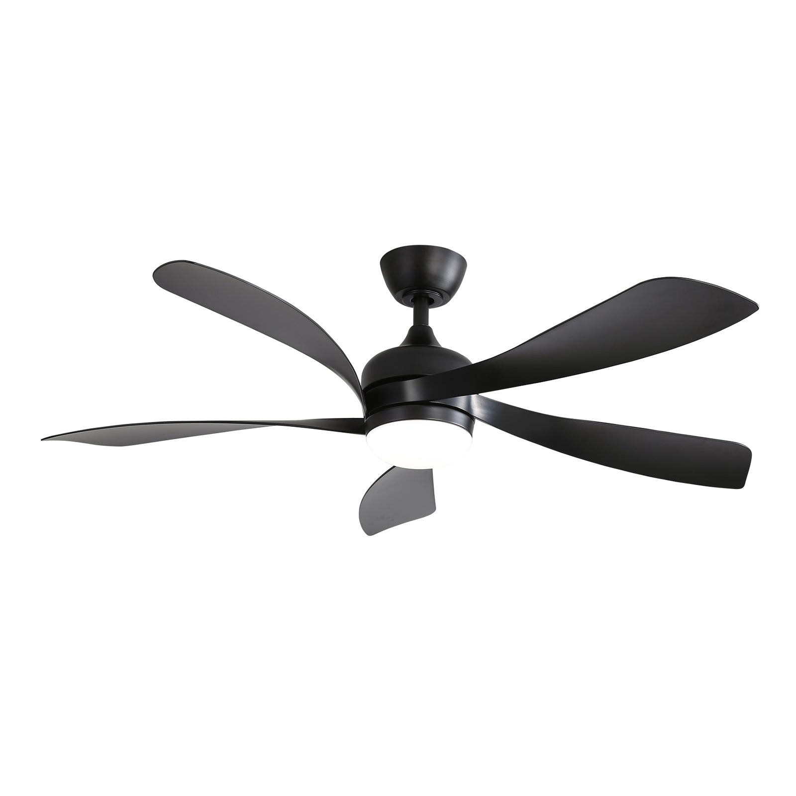 52 Inch Modern Ceiling Fan with Remote Control - 3 Color Dimmable LED Light, 5 ABS Blades, Reversible DC Motor - Perfect for Living Room, Bedroom and Office Spaces