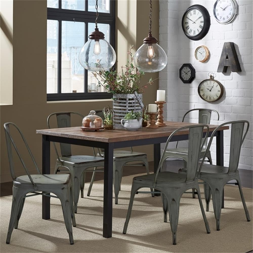 LIBERTY FURNITURE Bow Back Side Chairs - Set of 2, Green Upholstered Dining Chairs for Kitchen, Dining Room & Office - Comfortable & Stylish Seating Solution