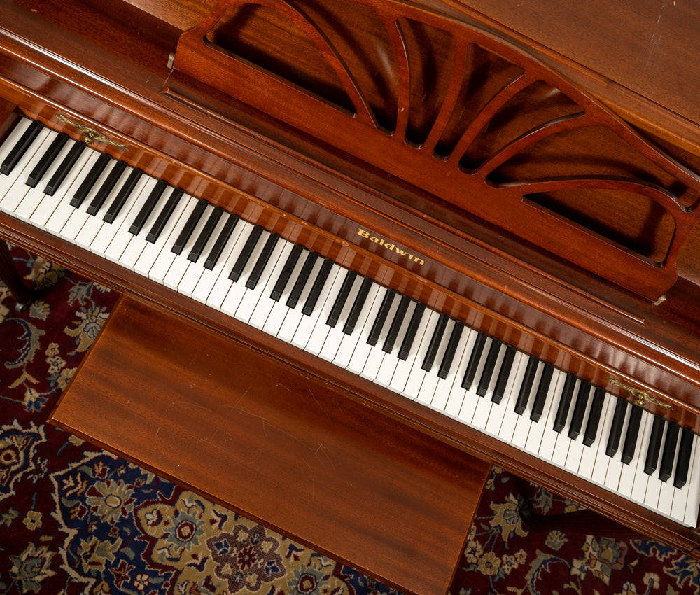 Acrosonic by Baldwin Spinet Piano in Satin Walnut Finish - Premium Upright Piano for Home & Studio (SN: 1498382) | Perfect for Beginners, Music Lessons & Small Spaces