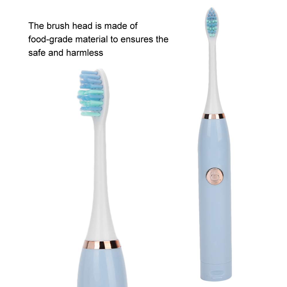 Electric Sonic Toothbrush with 5 Speed Modes - Waterproof Soft Bristles for Sensitive Teeth & Gums - Rechargeable Adult Electric Toothbrush (Blue) - Perfect for Travel, Home & Daily Oral Care