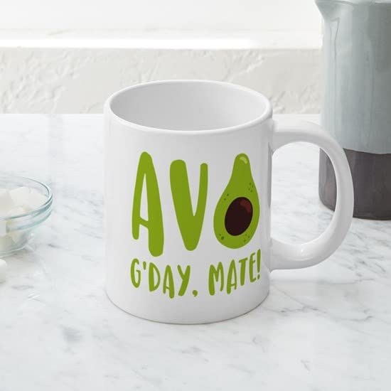 Avocado G'day Mate 20 oz Ceramic Coffee Mega Mug - Large Insulated Travel Tumbler for Hot & Cold Drinks - Perfect for Office, Camping, and Gift Giving