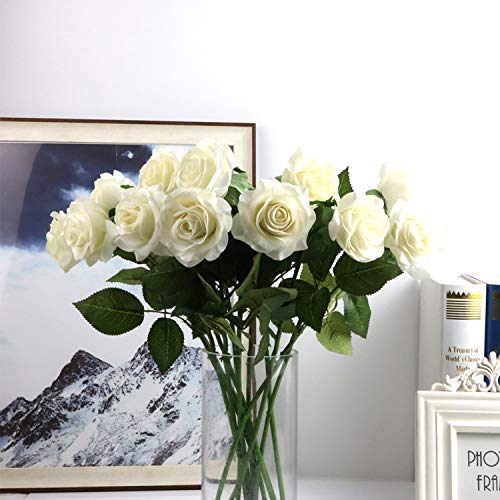 60 Pcs Artificial Rose Flower Leaves & Greenery - DIY Wedding Bouquets, Centerpieces, Party Decorations - Perfect for Bridal Bouquets, Table Arrangements & Home Decor