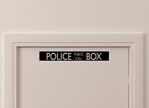 Vintage Style Police Public Call Box Telephone Wall Decal - 18