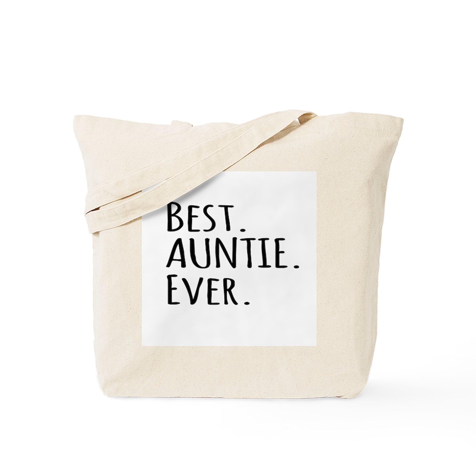 Best Auntie Ever Tote Bag - Natural Canvas Reusable Shopping Bag for Women | Perfect Gift for Aunts, Grocery Shopping & Beach Outings