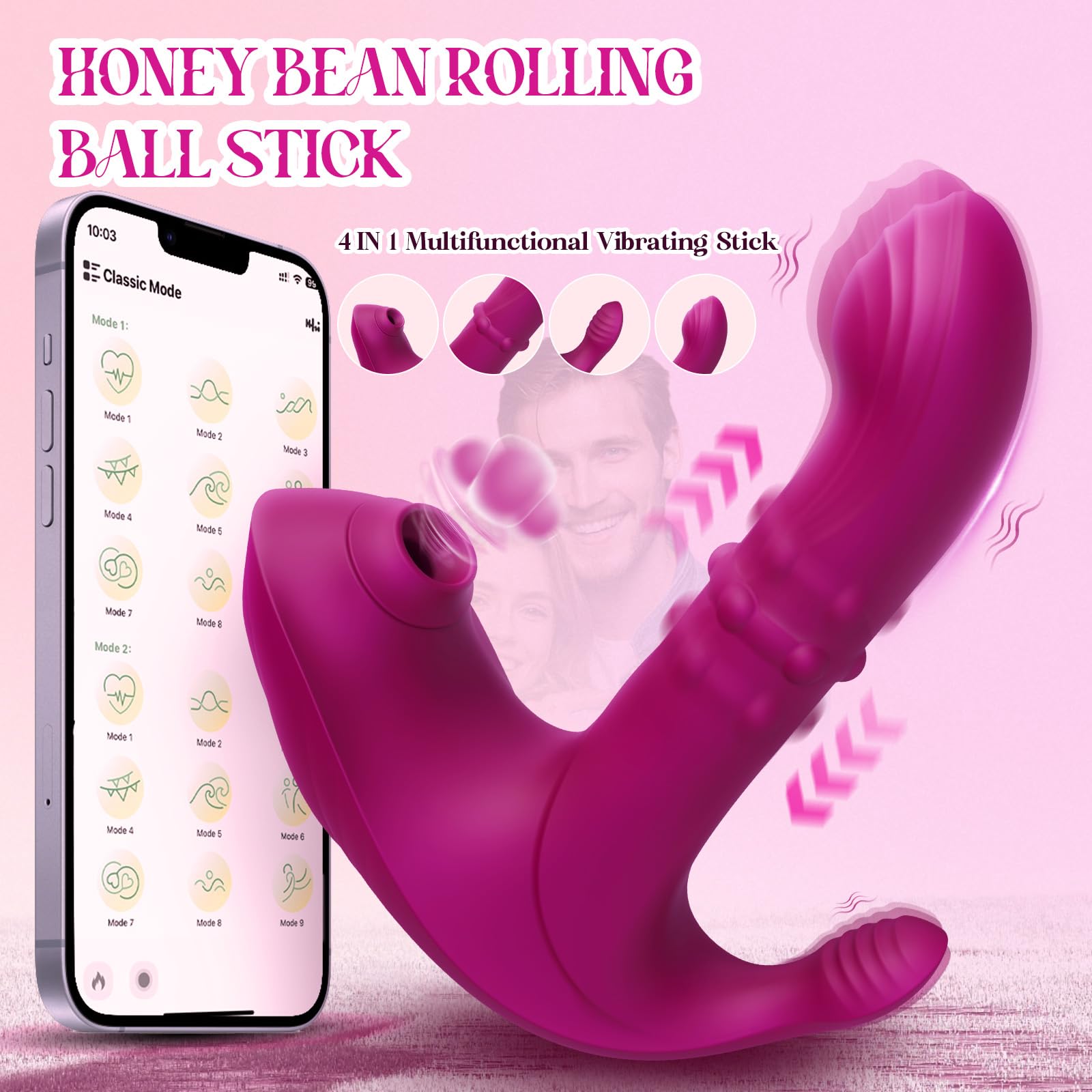 Premium Rechargeable Vibrator for Women - 26 Patterns & 20 Speeds APP Controlled Thrusting Dildo with Clitoral Stimulator | G-Spot Massager for Solo Play & Couples Use | Waterproof Adult Toy for Enhanced Pleasure