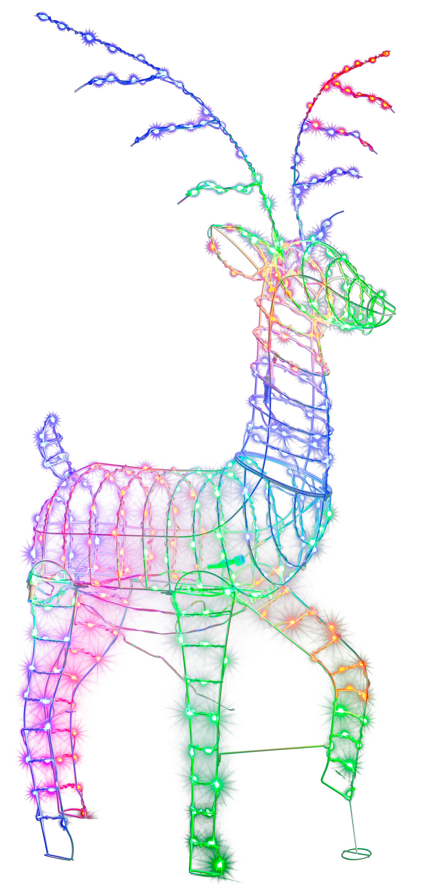 5.9' LED Programmable Smart Standing Reindeer Decoration - Remote & App Control for Christmas, Holiday, and Indoor/Outdoor Home Decor