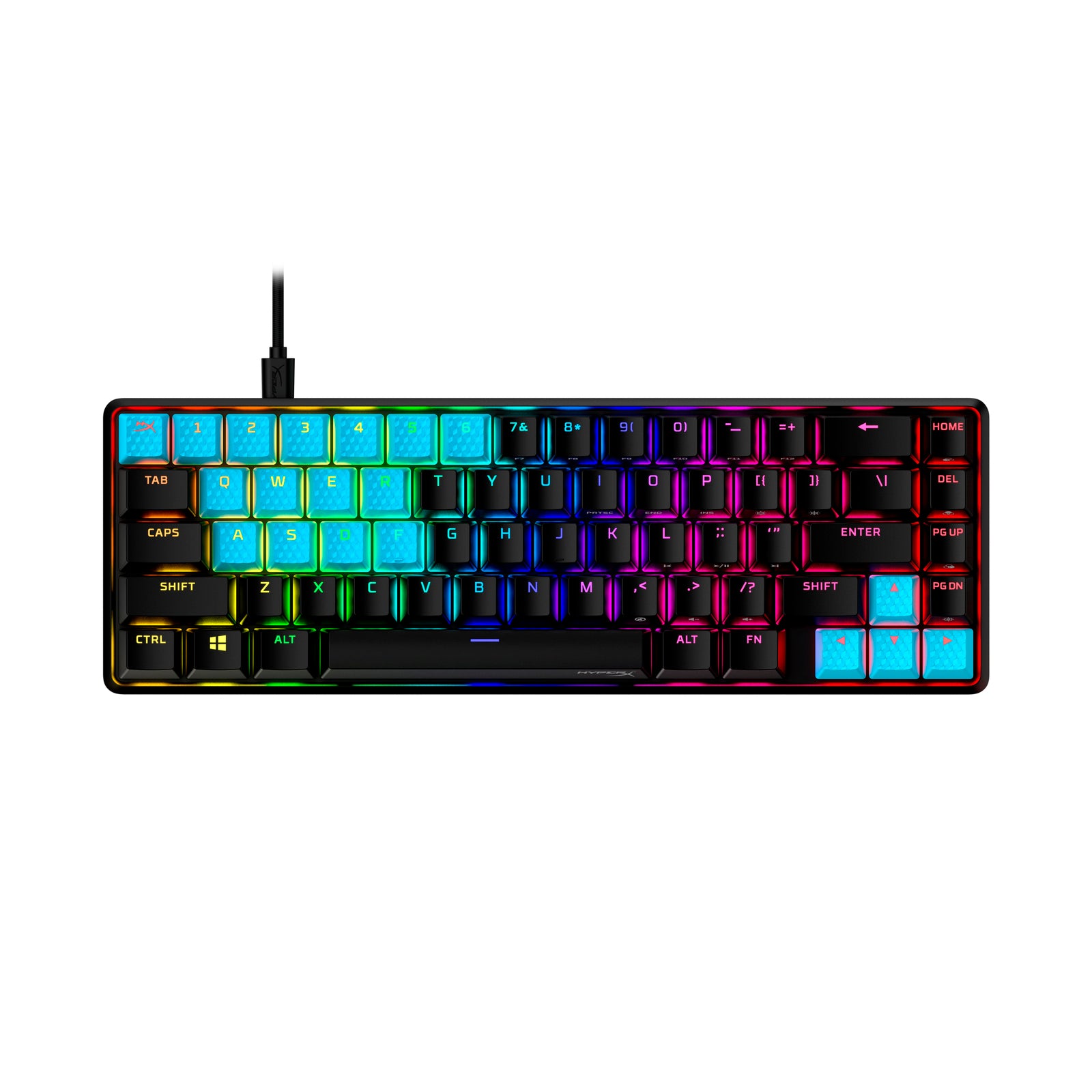 HyperX Rubber Keycaps for Mechanical Keyboards - Gaming Accessory Kit with Non-Slip Design - Perfect for PC Gaming, Typing & Office Work