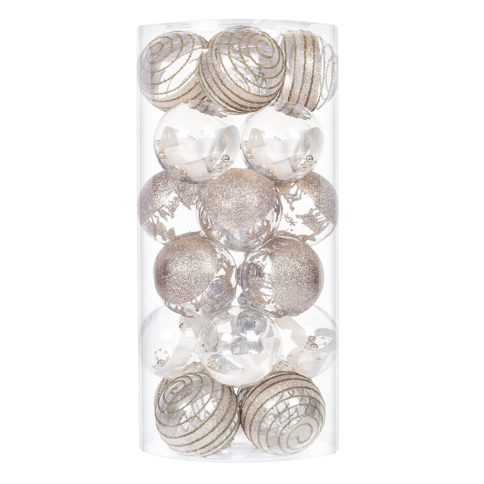 24ct Shatterproof Christmas Ball Ornaments for Tree & Wedding Decor
