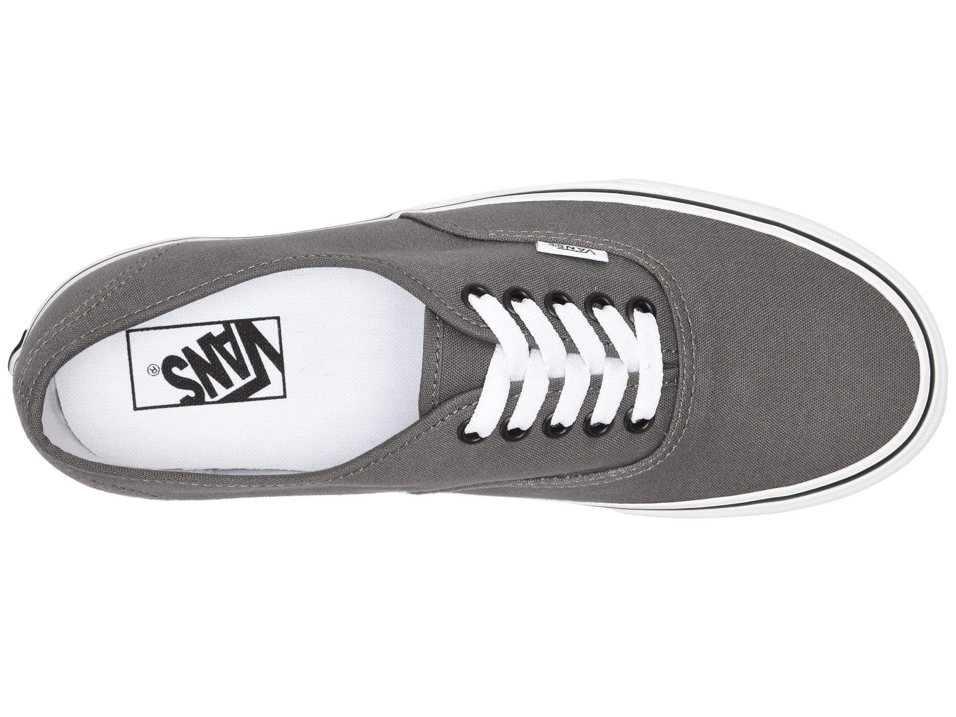 Vans Authentic Pewter/Black Women's Skateboarding Sneakers - Size 10.5 Women/9 Men - Casual Streetwear Shoes for Skateboarding, Walking & Everyday Fashion