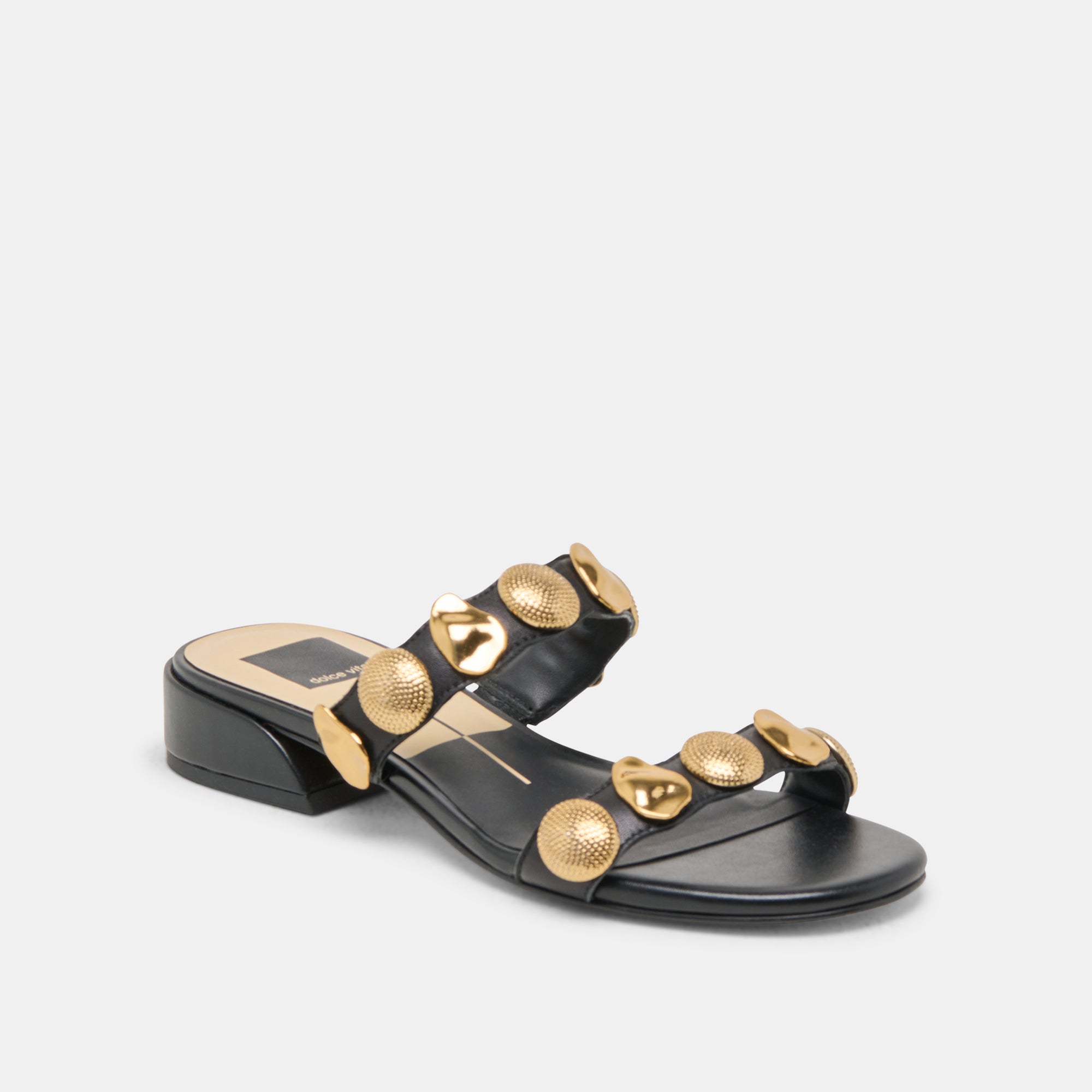 FARROW Women's Black Leather Sandals - Comfortable & Stylish for Summer, Beach, and Casual Outings