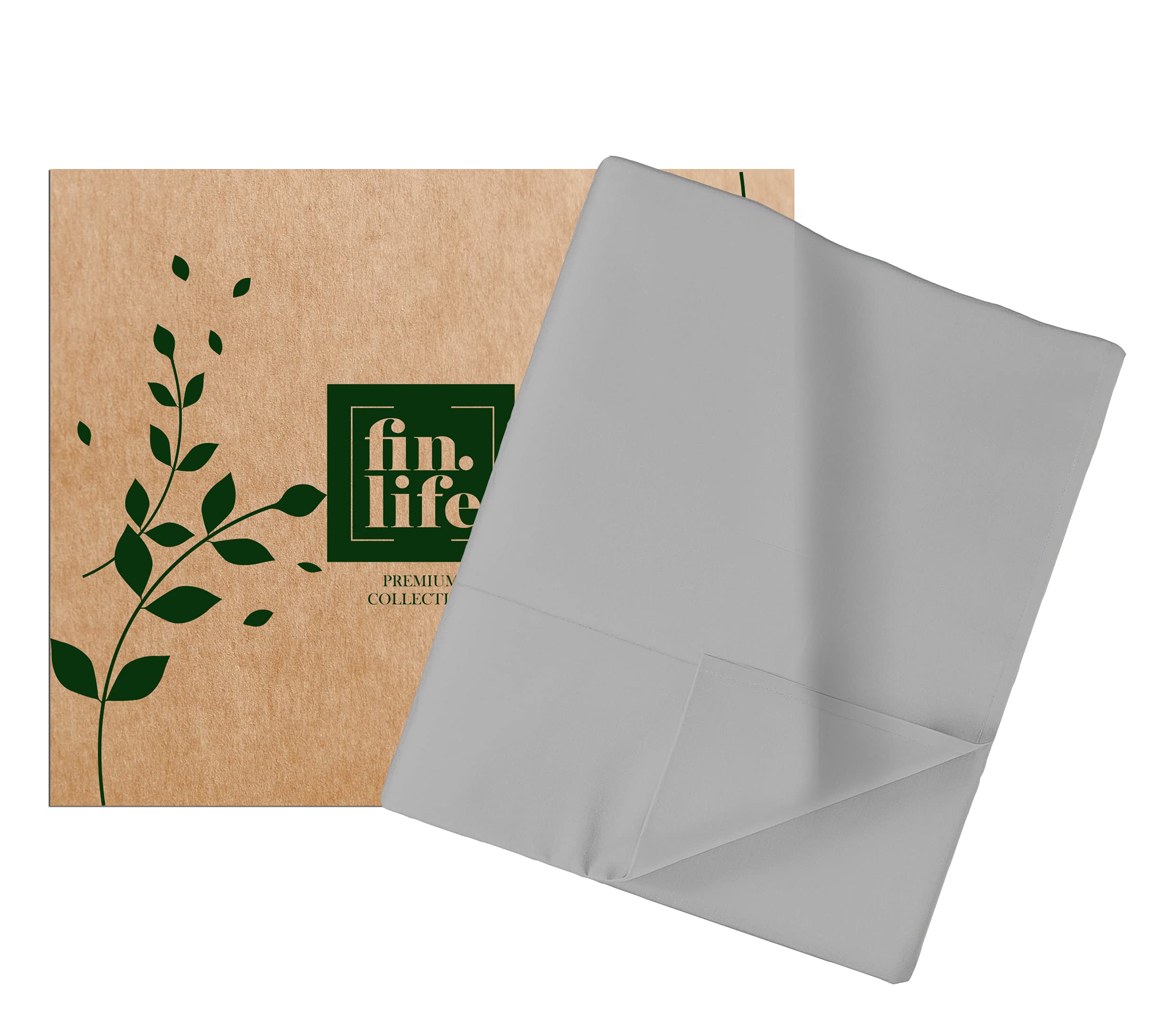 Premium 400 TC Cotton Flat Sheet - Full Size, Silver Grey - Soft Sateen Weave for Deep Pocket Mattress - Luxury Bedding for Home & Hotels