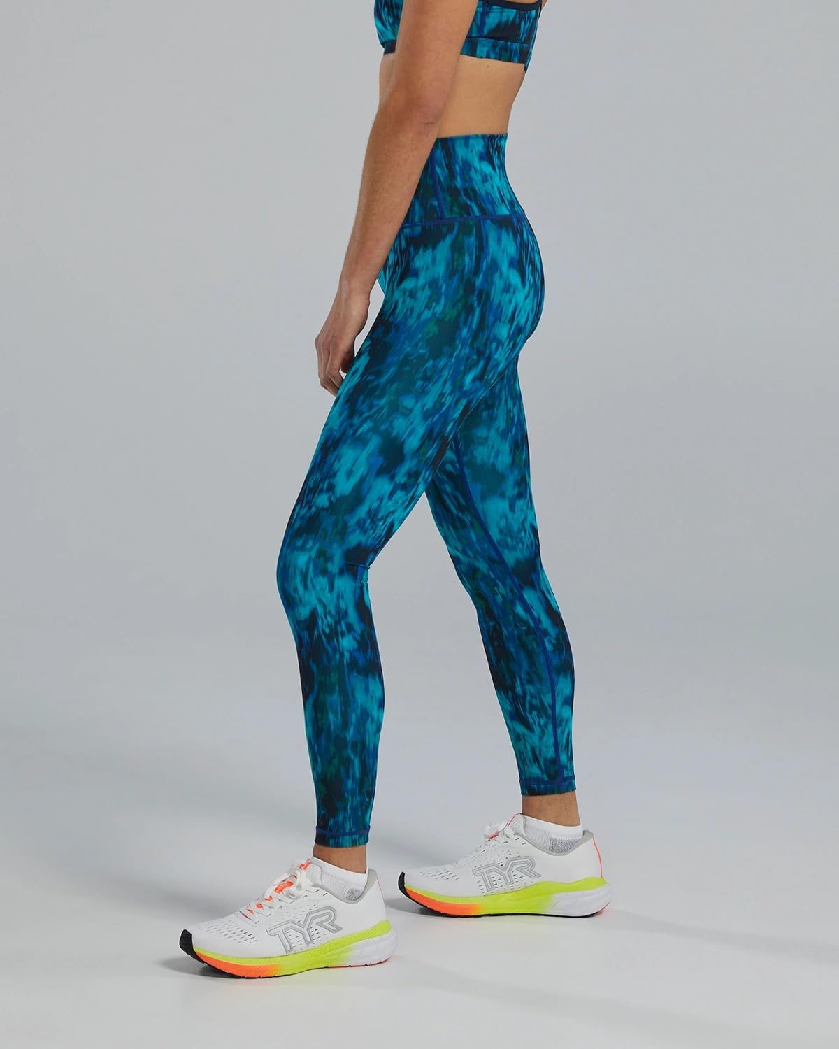 TYR Women's High-Waisted Workout Leggings - Moisture-Wicking Yoga Pants for Running, Gym & Fitness Training - Plus Size Available