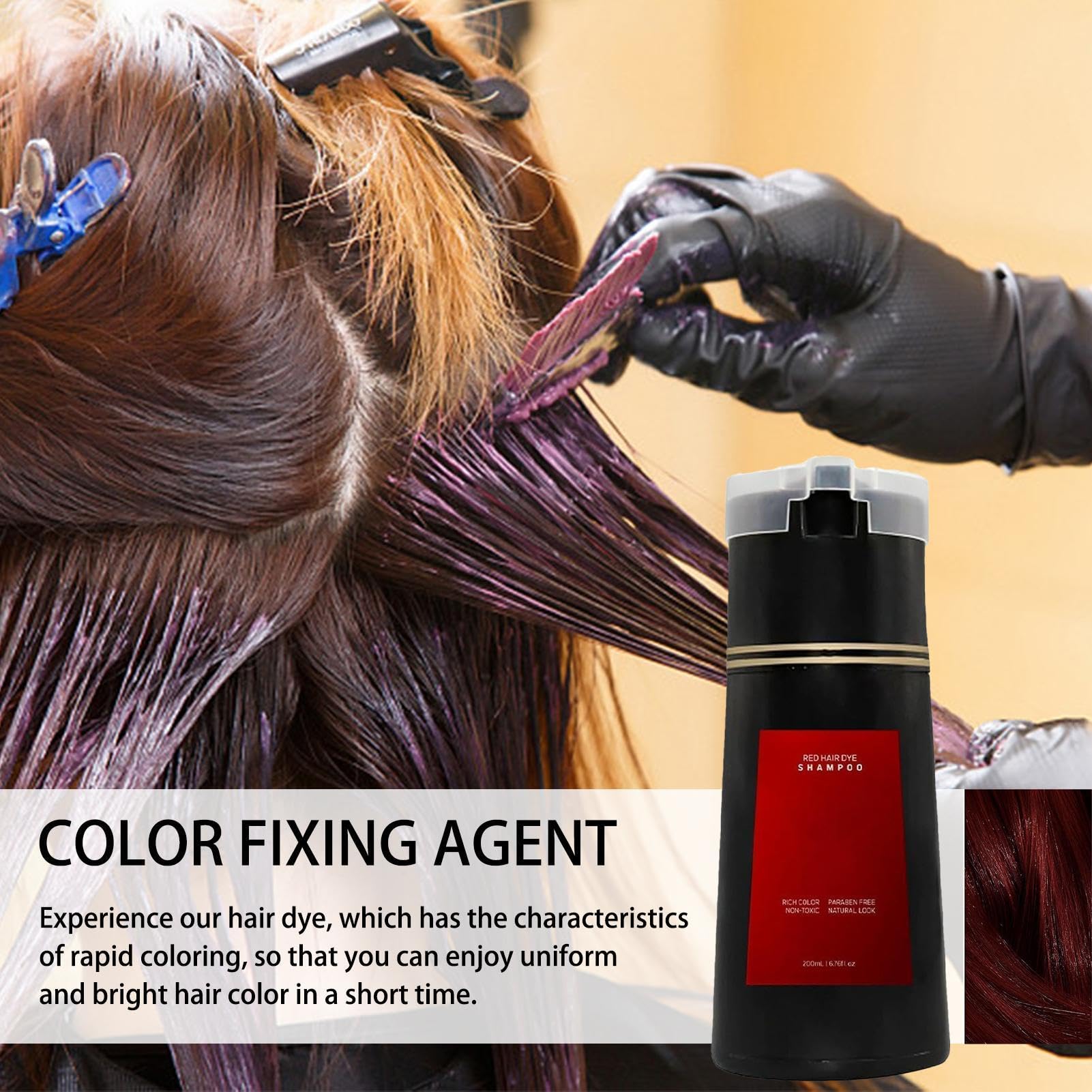 Nova Hair Dye Shampoo for Women & Men - Instant Hair Color Shampoo (200ml) - Perfect for At-Home Hair Coloring & Quick Touch-Ups