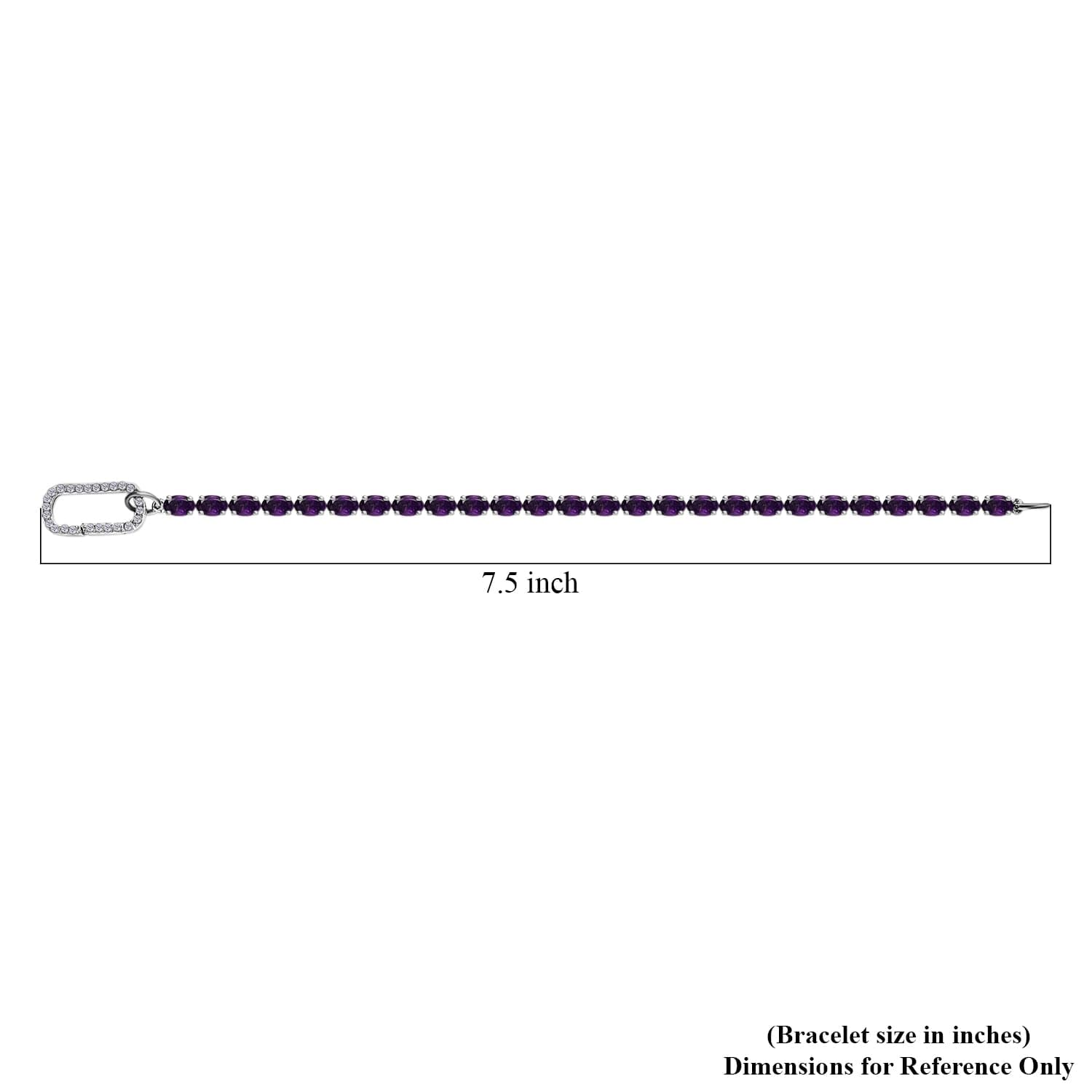 925 Sterling Silver Platinum Plated Tennis Bracelet with Charm Enhancer Lock - Elegant Women's Jewelry Gift for Birthday, Anniversary & Special Occasions | Perfect for Parties, Date Nights & Formal Events