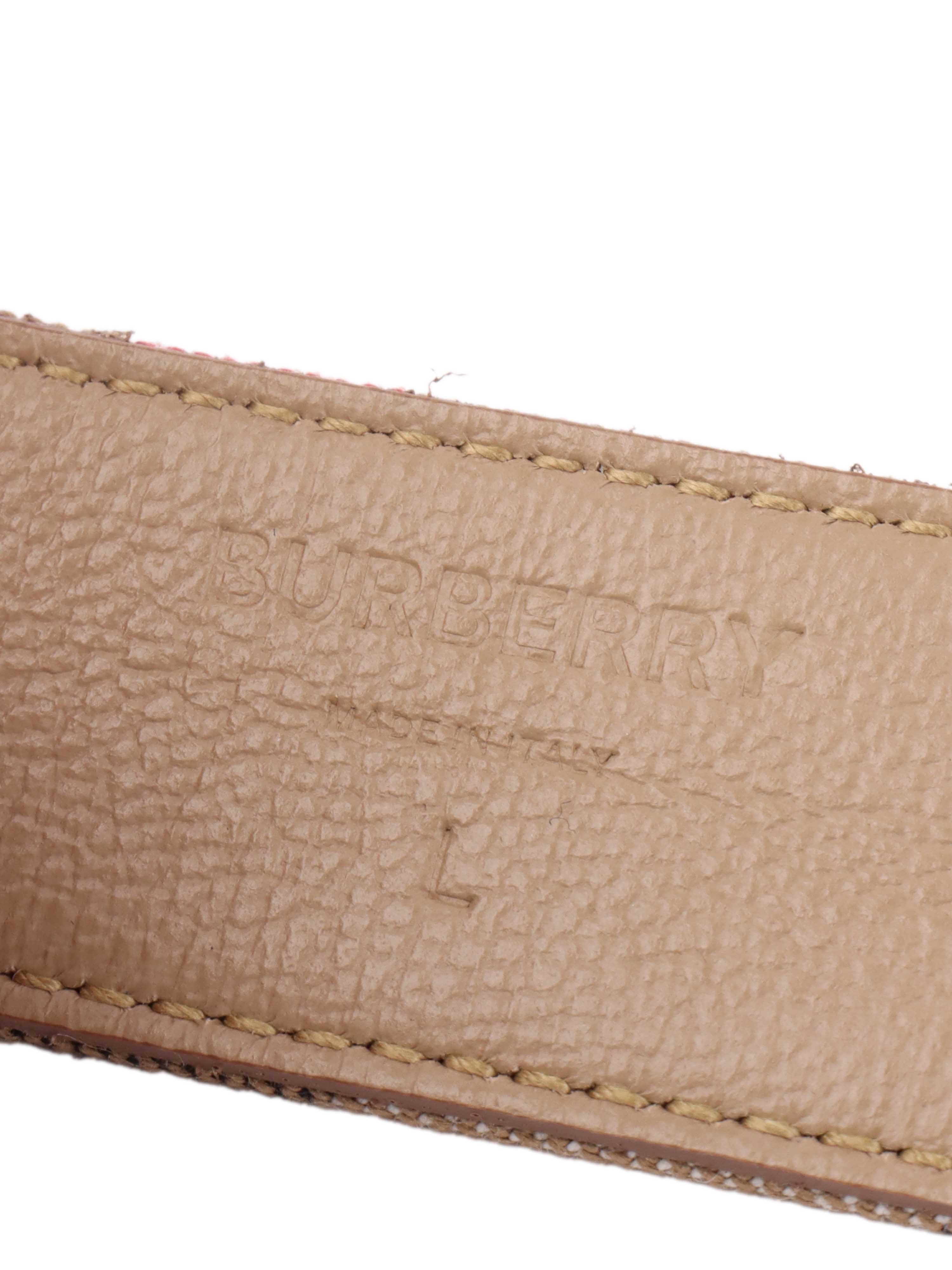Burberry Signature Check Reversible Belt for Men & Women - Classic Plaid Design, Adjustable Leather Strap - Perfect for Casual, Office & Formal Outfits