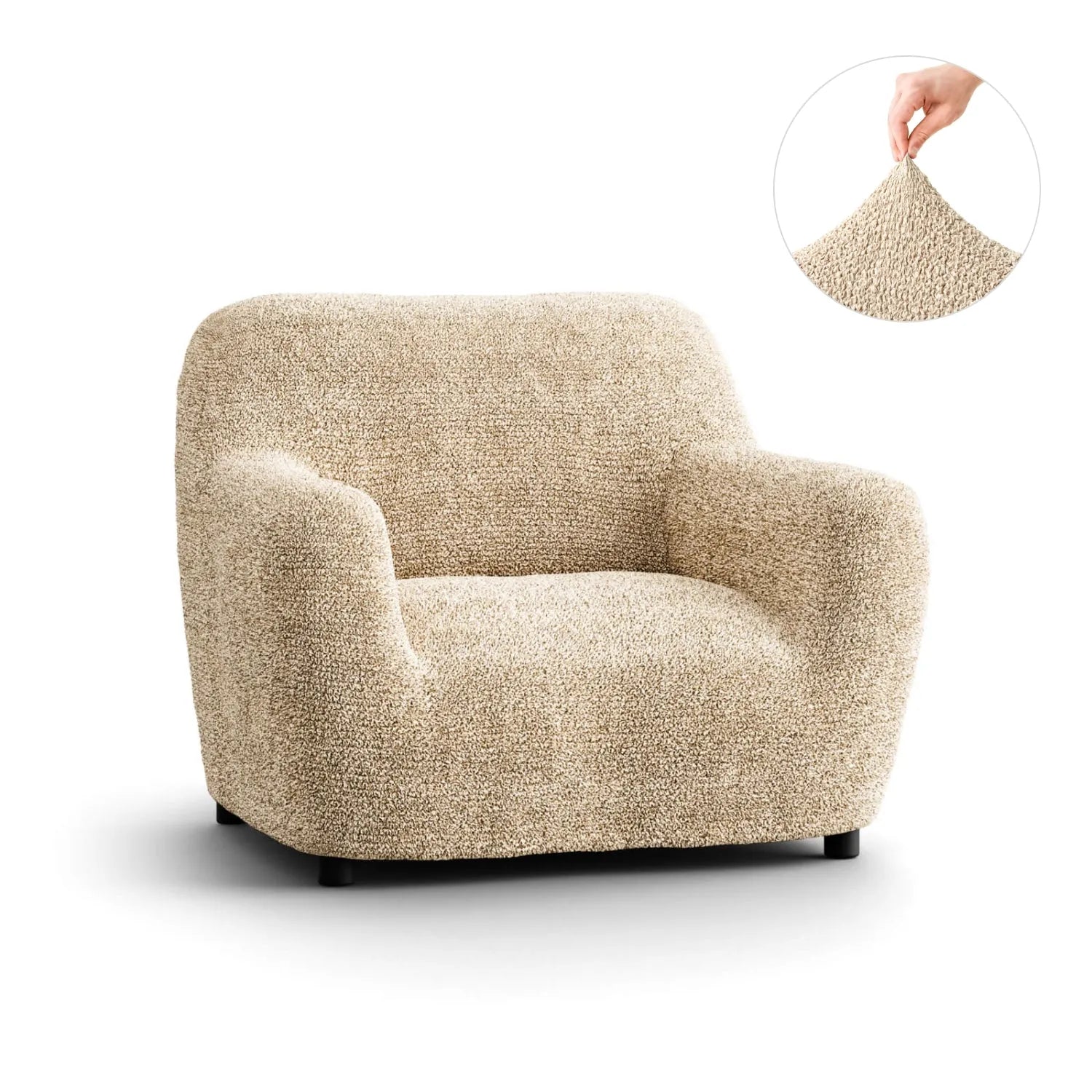 Microfiber Printed Armchair Slipcover - Stretchable Furniture Protector for Living Room, Bedroom & Office - Easy Washable Sofa Cover for Home Decor