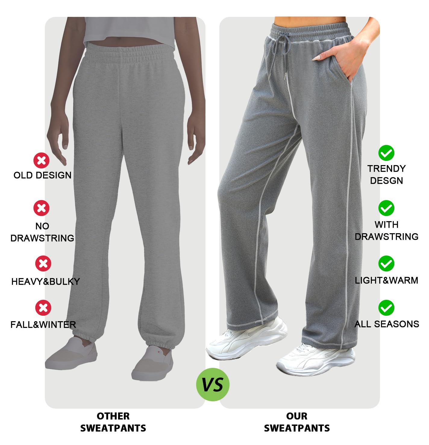 Women's Soft Wide Leg Track Pants with Drawstring & Pockets - Comfortable Lounge Sweatpants & Joggers for Yoga, Running, and Casual Wear