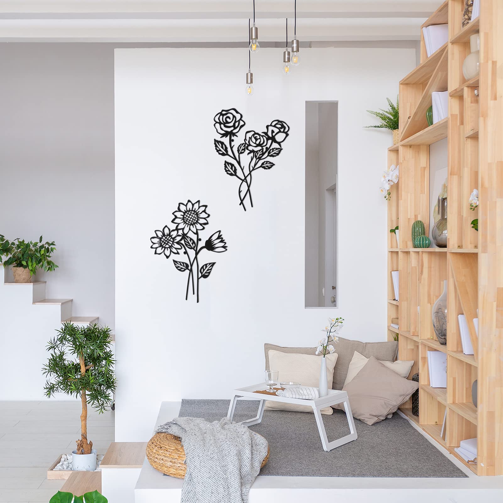 Biggun 2-Pack Metal Flower Wall Art - 16