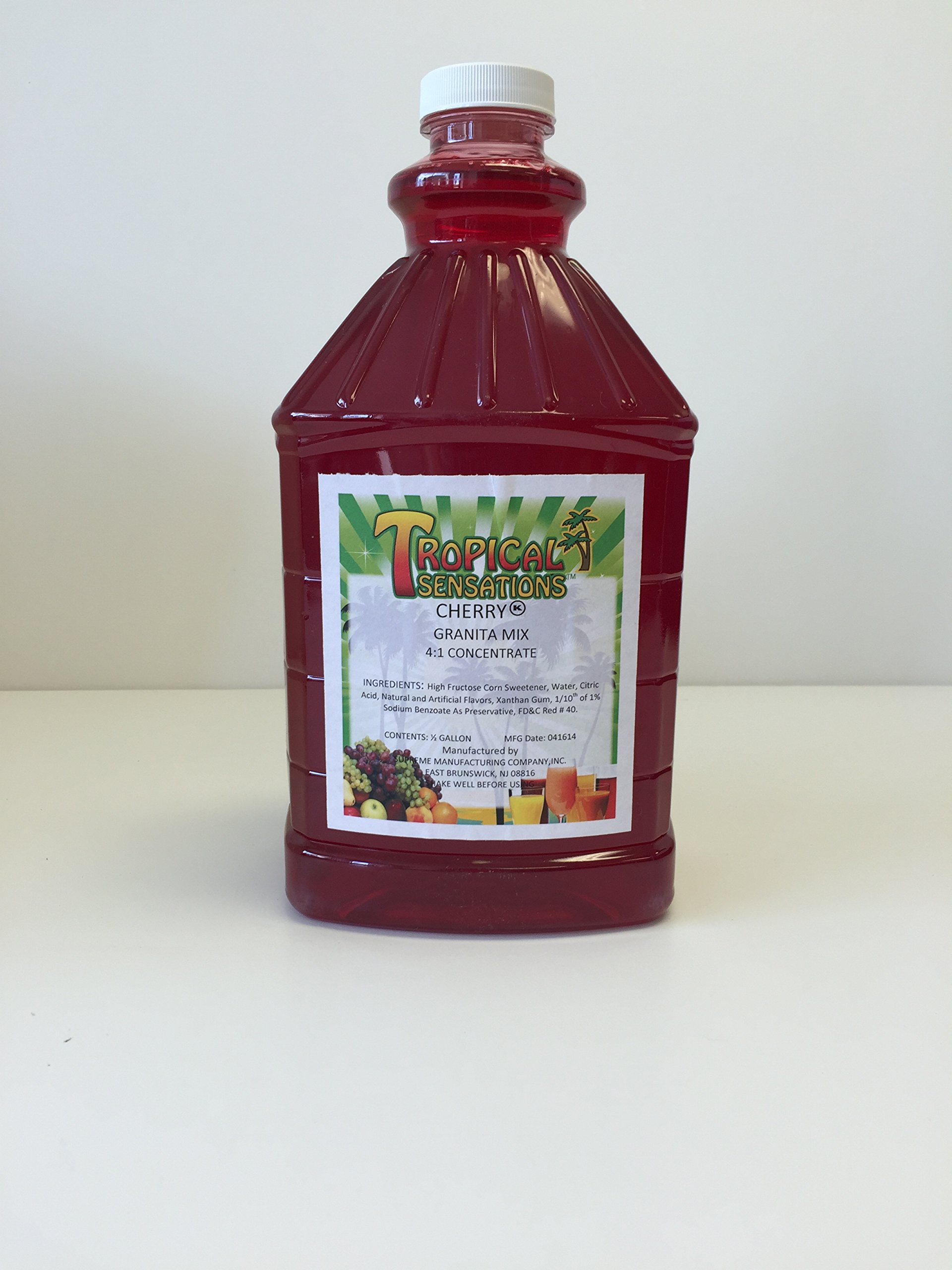 Best Tropical Cherry Slushie Mix - 6 Bottles (64 oz Each) for Refreshing Summer Drinks, Parties & Snack Bars
