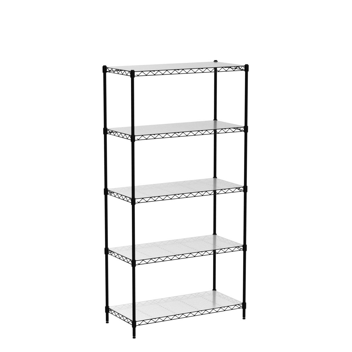 EFINE 2-Pack 5-Tier Adjustable Heavy Duty Carbon Steel Wire Shelving Unit - 30