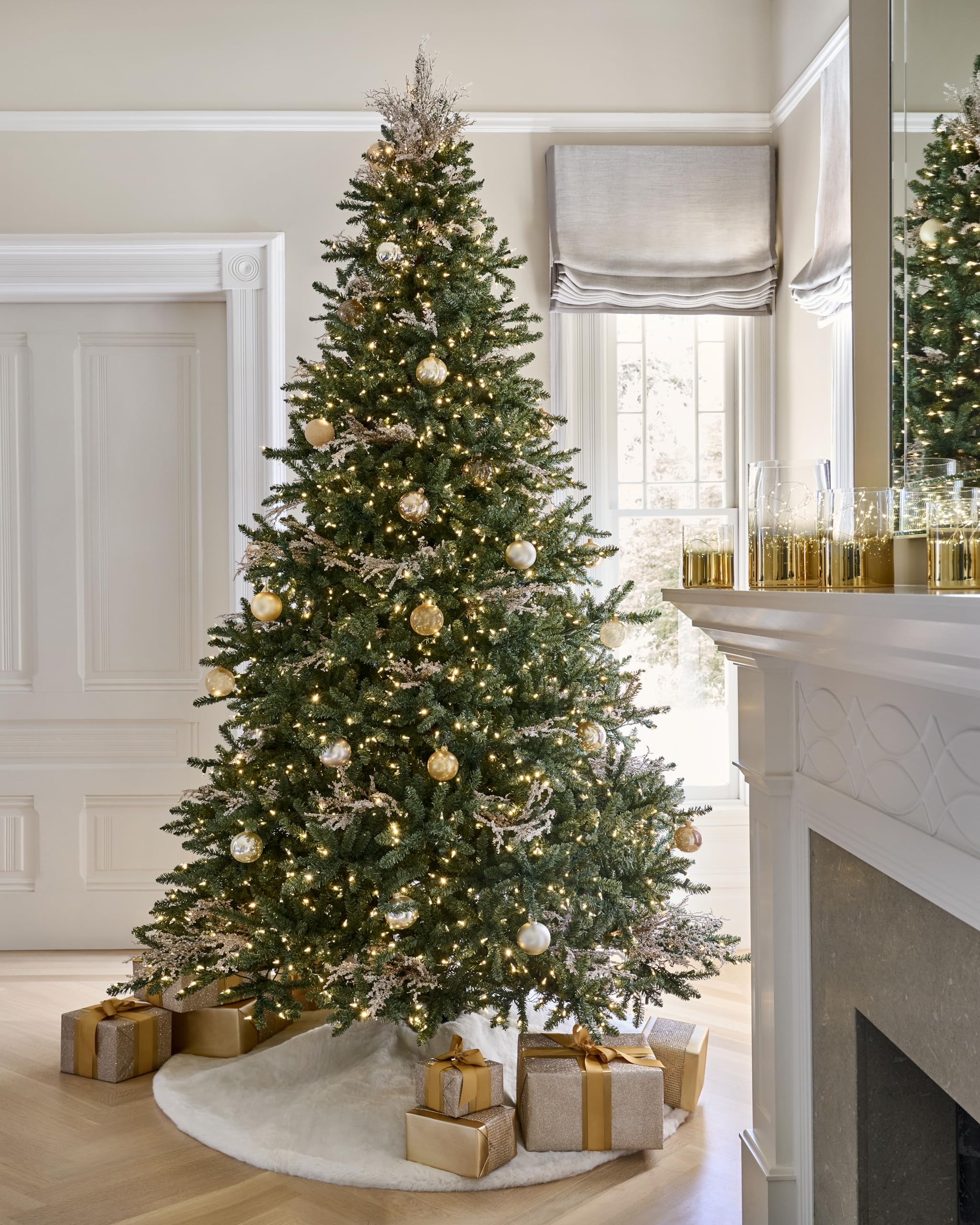 Balsam Hill 5.5ft Pre-Lit Classic Blue Spruce Artificial Christmas Tree with Clear Incandescent Lights - Perfect for Holiday Home Decor & Christmas Party Decoration