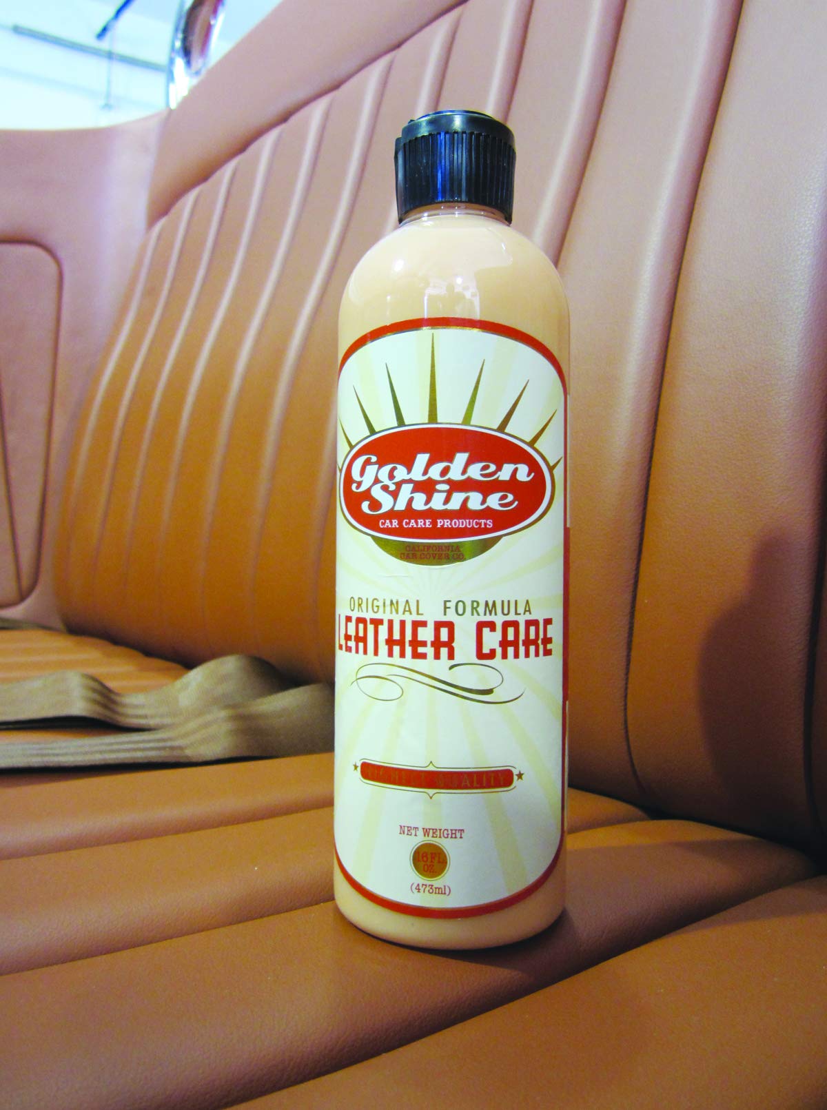 GOLDEN SHINE Leather Cleaner & Conditioner - 16oz Car Interior Care Kit | Restores & Protects Leather Seats, Dash & Steering Wheel | Ideal for Cars, Trucks & Motorcycles