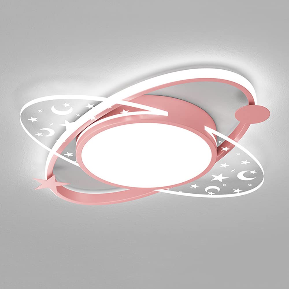 Dimmable LED Ceiling Light - Modern Acrylic Moon & Star Shaped Flush Mount Chandelier for Kids Room, Nursery, Bedroom & Hotel Decor | Soft Lighting for Nighttime Comfort & Themed Spaces