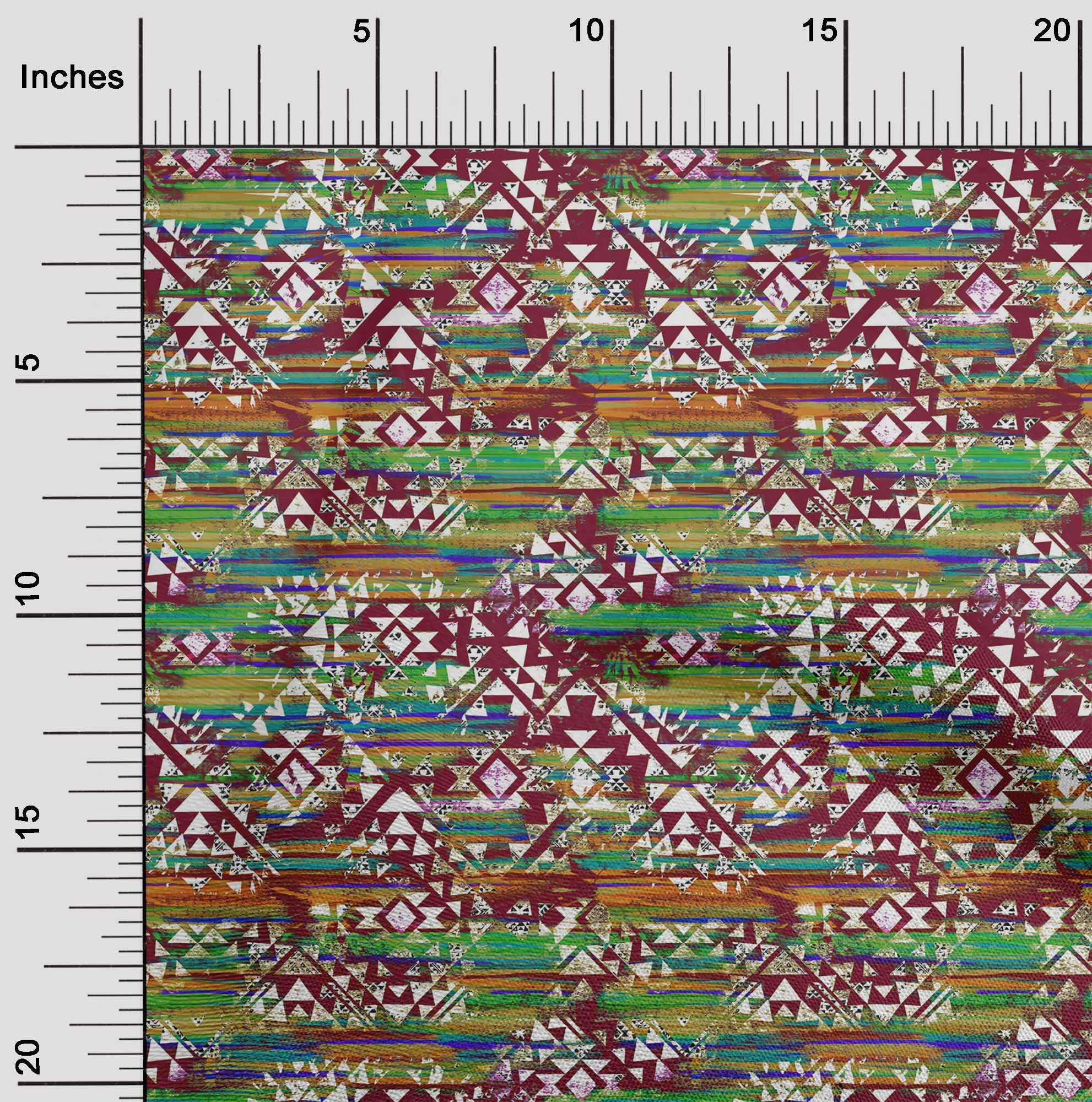 Rayon Tribal Print Fabric - 56