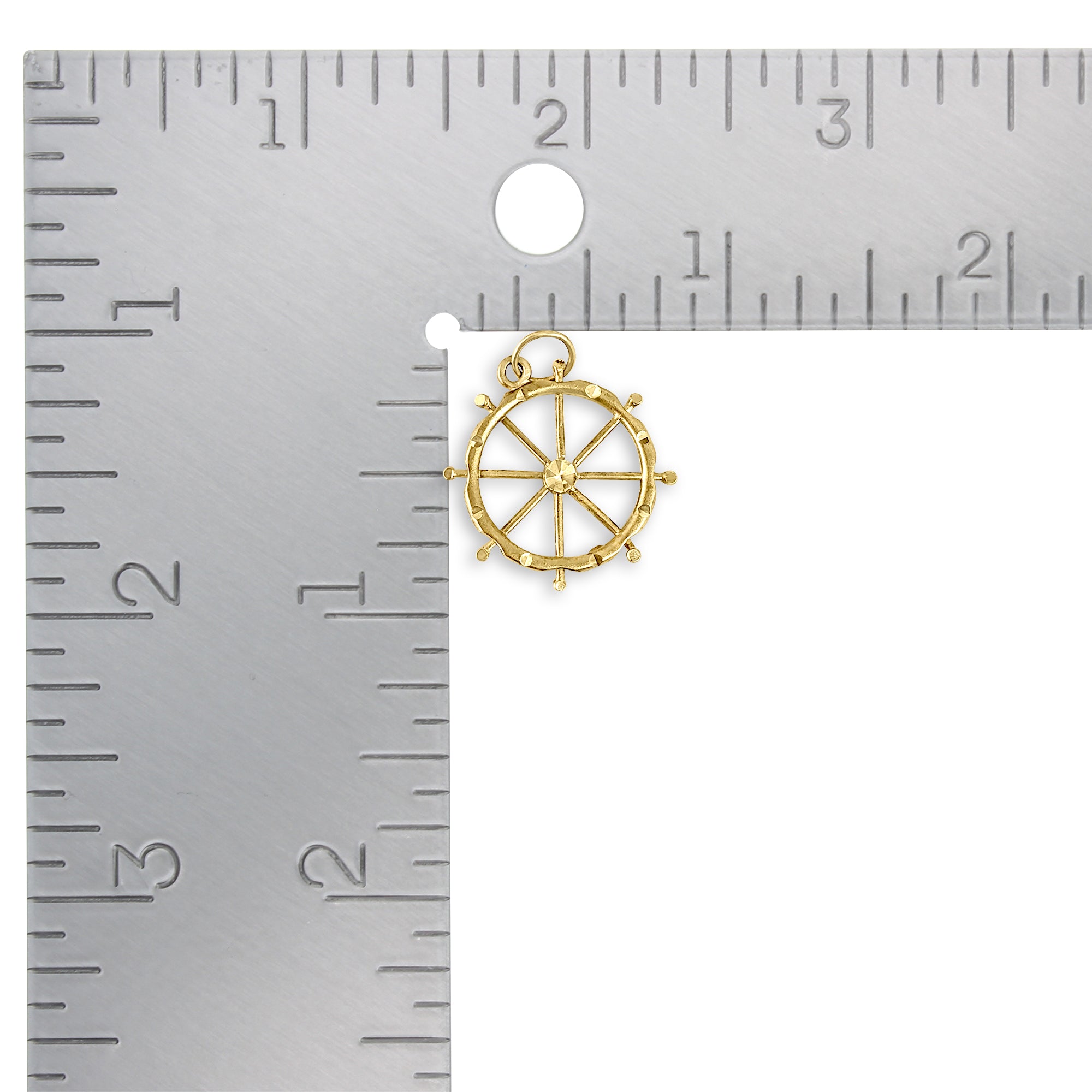 Diamond Cut Shipwheel Charm - Nautical Jewelry for Necklaces, Bracelets & DIY Crafts | Perfect for Beach Parties, Sailor Gifts & Maritime Decor