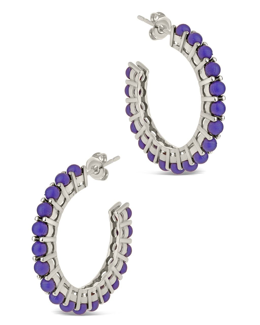 Noella Beaded Hoop Earrings for Women - Trendy Bohemian Jewelry - Handmade Beaded Hoops - Perfect for Parties, Weddings & Everyday Wear