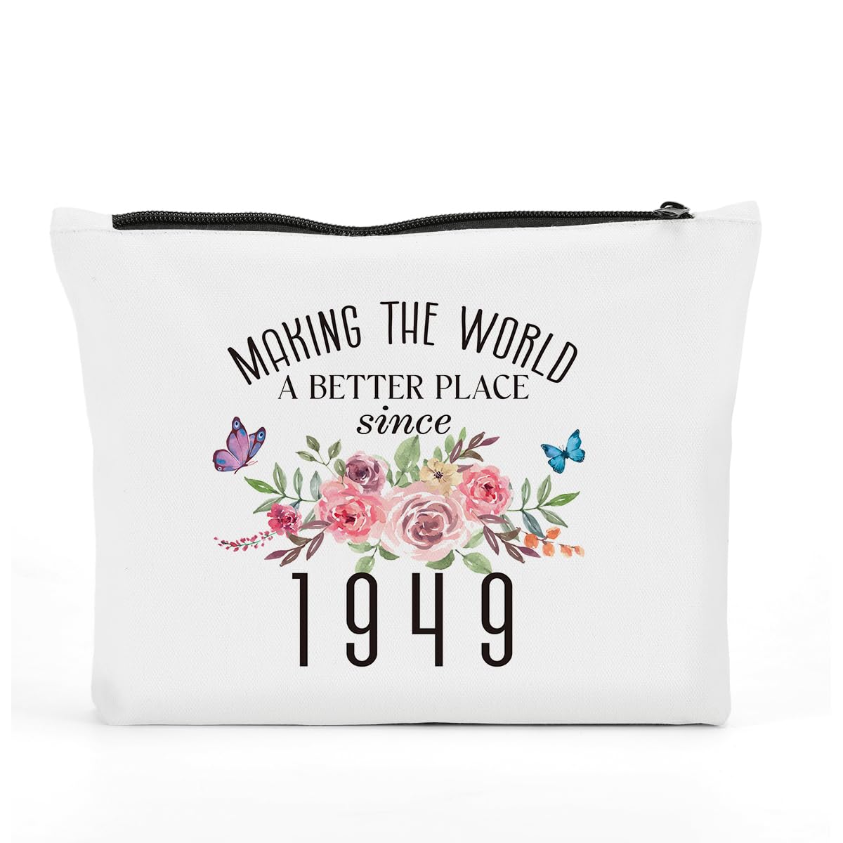 75th Birthday Gifts for Women - Funny Makeup Bag & Cosmetic Pouch | Perfect 75 Year Old Birthday Present & Anniversary Gift Idea | Great for Travel, Spa Days & Party Decorations