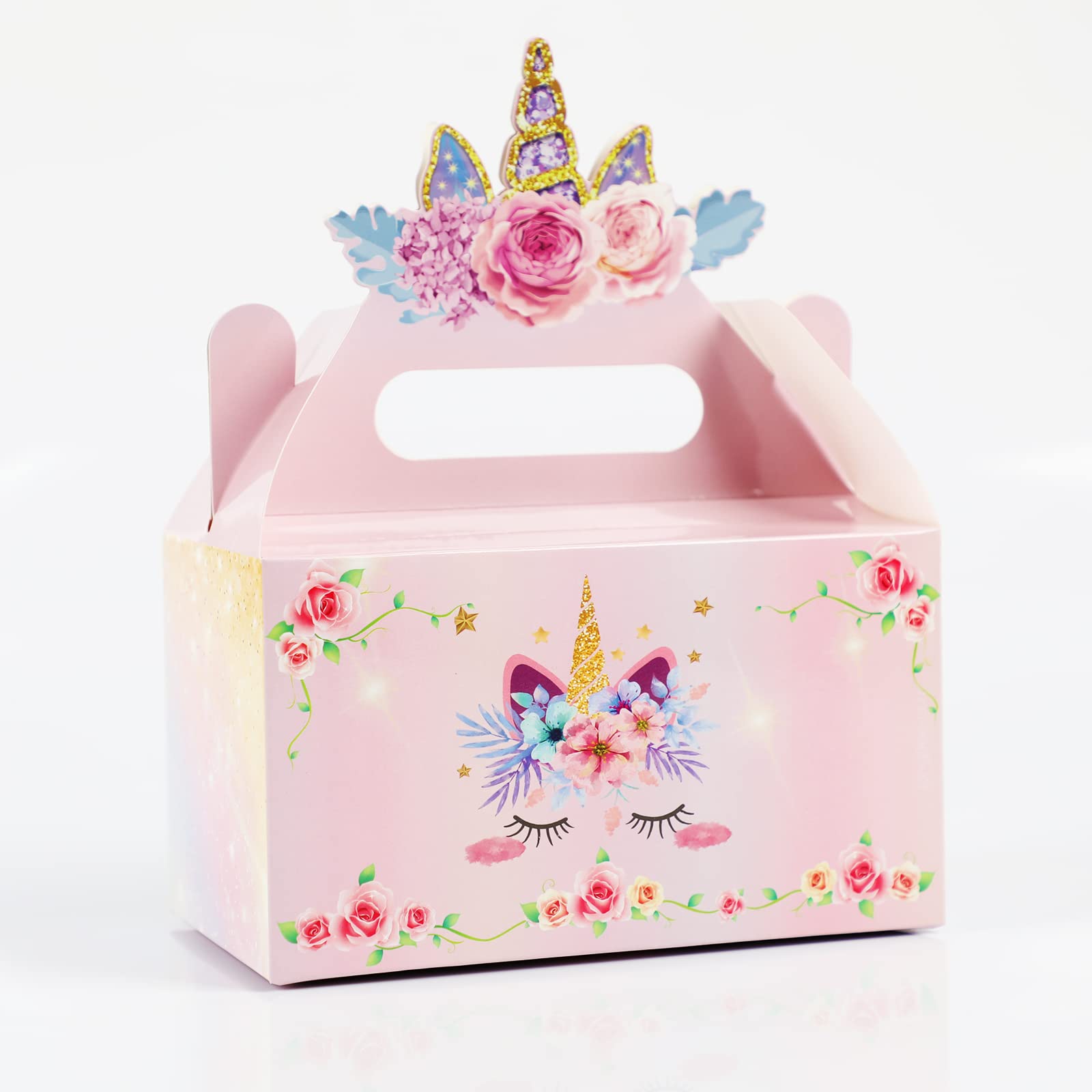 12Pcs Unicorn Gift Boxes - Party Favors & Treat Boxes for Unicorn Theme Birthday, Baby Shower, Kids Party Decorations (6.2x3.5x3.6inch) - Perfect for Girls, Boys, Children's Celebrations & Classroom Rewards