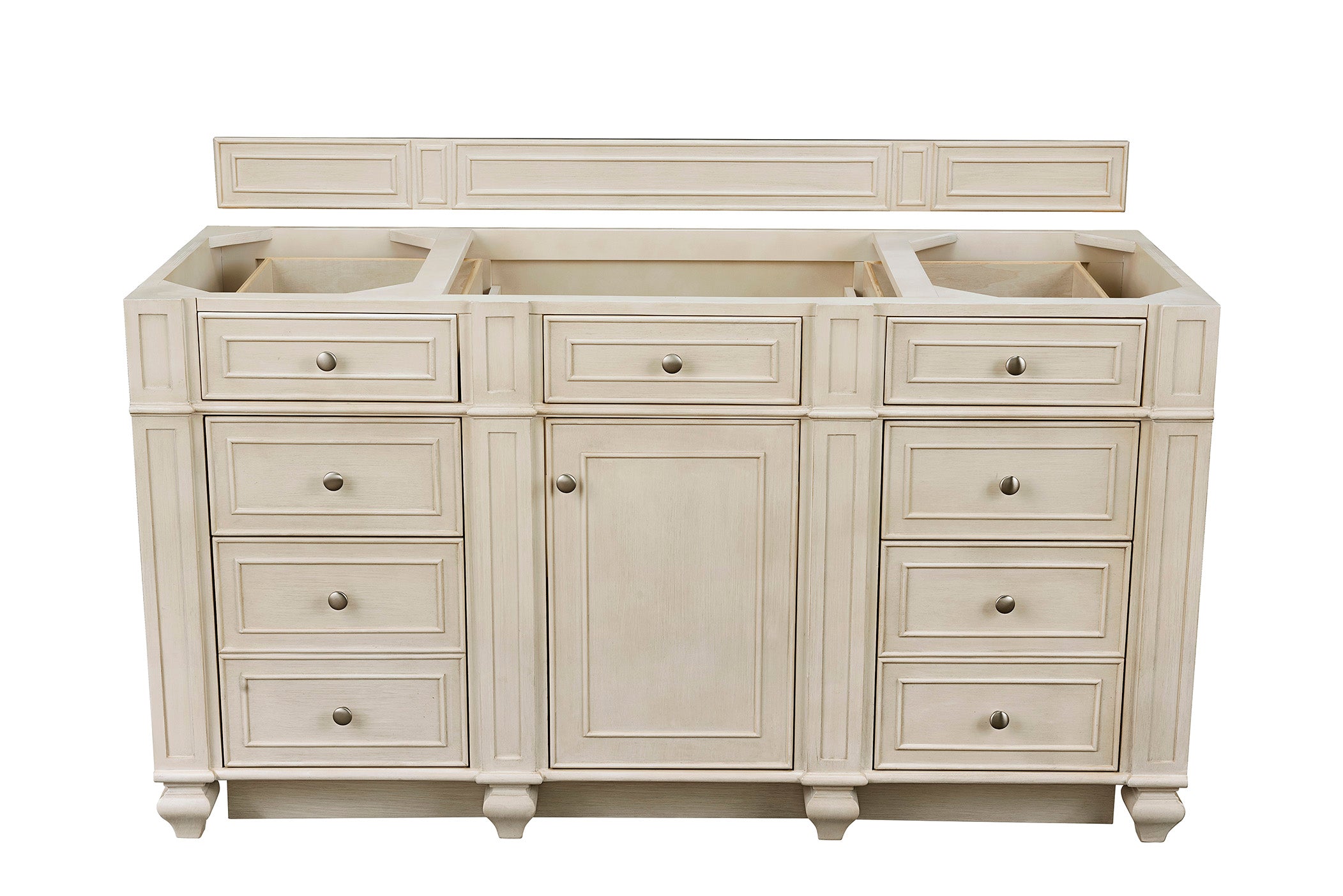 Bristol 60 Inch Single Bathroom Vanity in Vintage Vanilla Finish - Perfect for Modern Farmhouse, Coastal, or Traditional Bathroom Decor