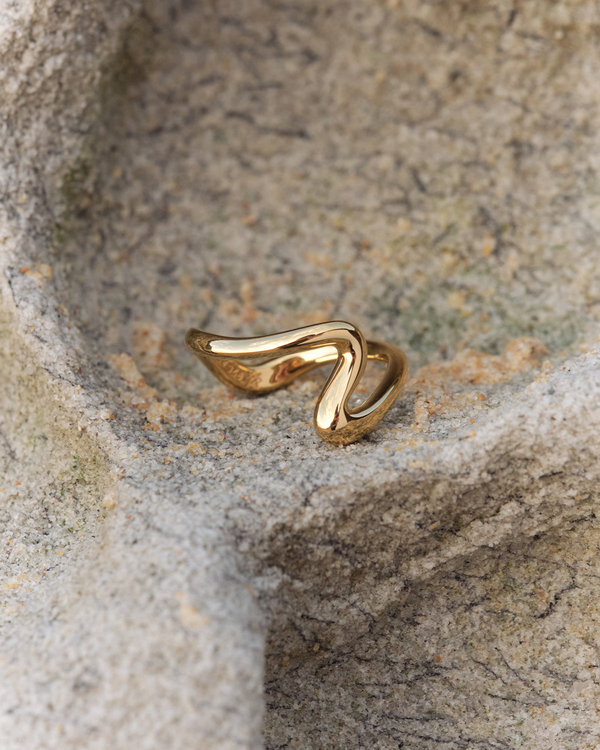 18K Gold Vermeil Flow of Life Ring for Women - Dainty Stackable Minimalist Jewelry - Perfect for Everyday Wear, Gift Giving & Special Occasions