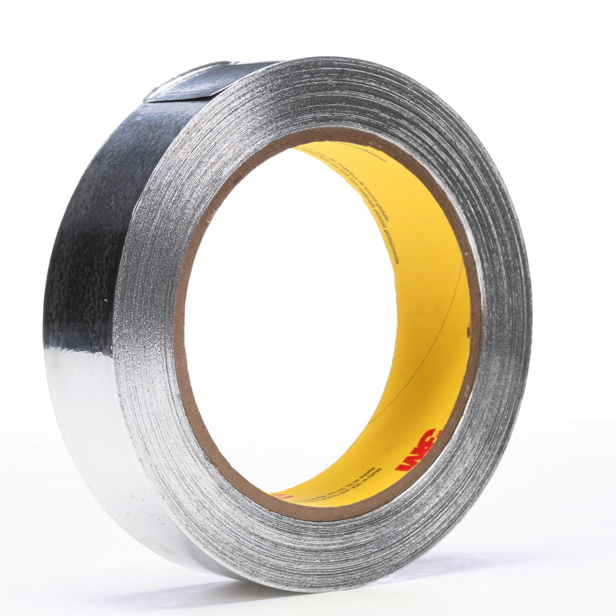3M Aluminum Foil Tape 4380 - 1 Inch x 55 Yards, High-Temperature Silver Foil Tape for HVAC, Ductwork, Insulation & Repairs - 3.25 Mil Thick, Heavy Duty Adhesive for Home & Industrial Use