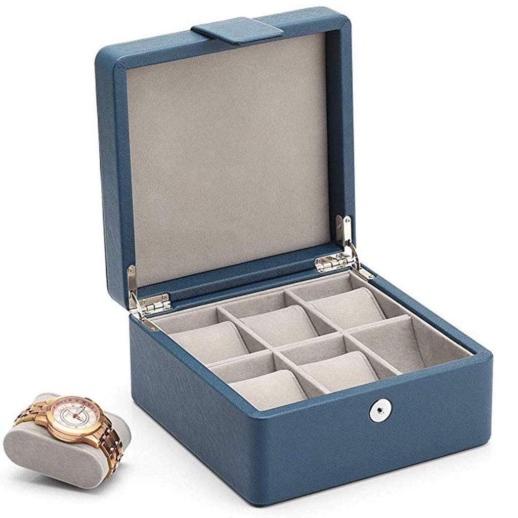 Premium 6-Slot Wooden Watch Box with Glass Top - Luxury Watch Organizer & Jewelry Storage Case for Men & Women - Perfect for Travel, Home Display, and Gift Giving