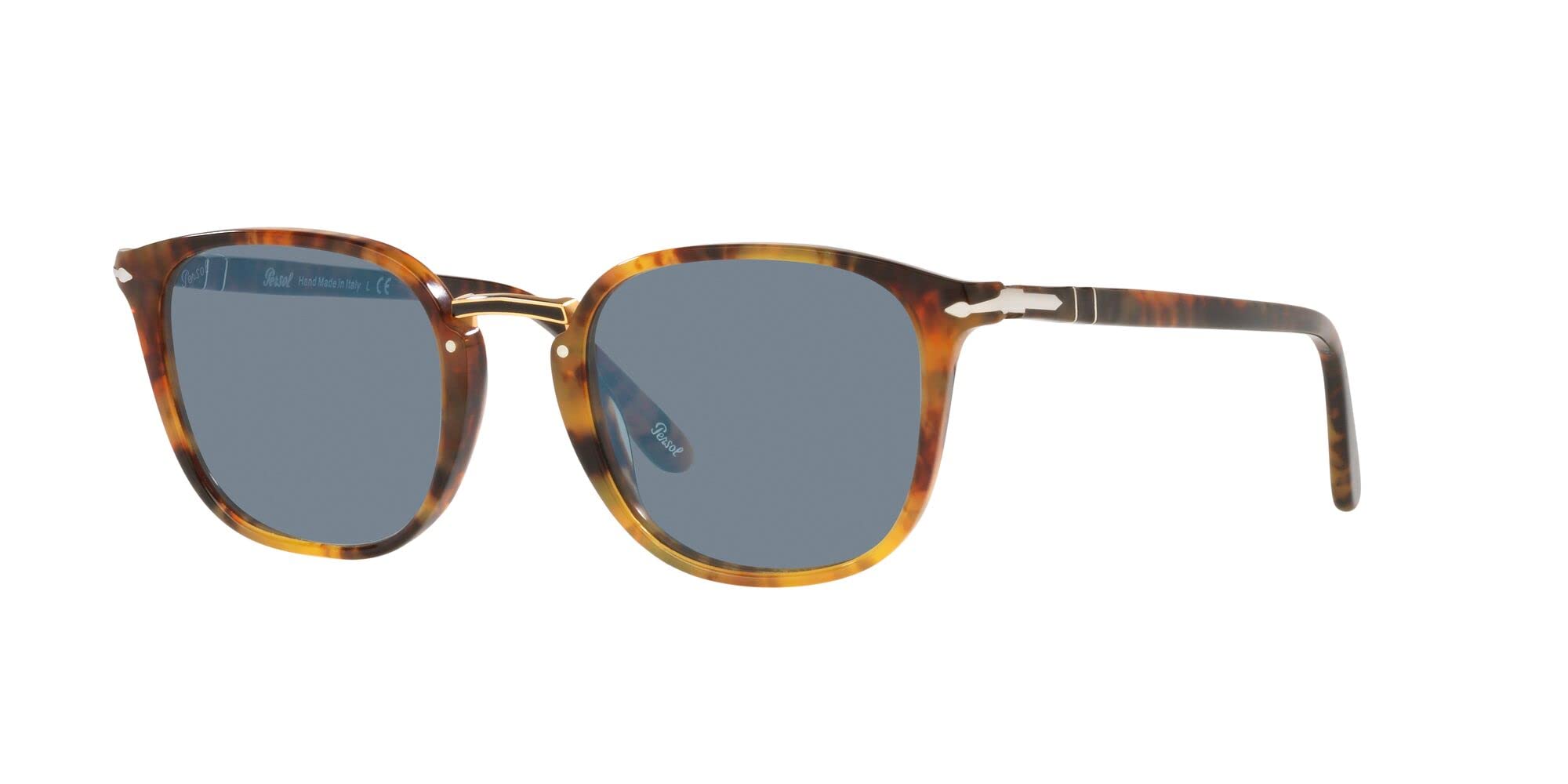 Persol PO3186S Round Sunglasses for Men & Women - Classic Vintage Style UV Protection - Perfect for Driving, Travel & Outdoor Activities
