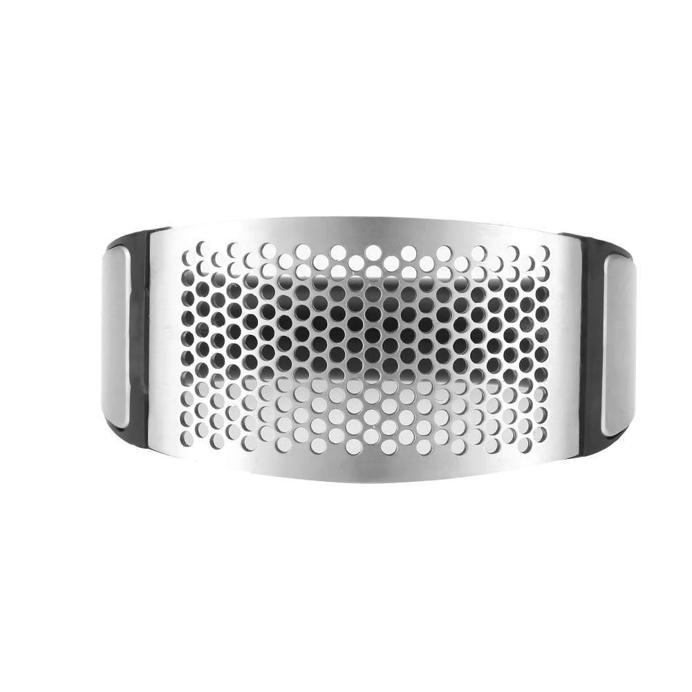 Premium Stainless Steel Garlic Press - Heavy Duty Garlic Crusher, Mincer & Masher with Ergonomic Handle - Professional Kitchen Gadget for Chopping, Squeezing & Smashing Garlic - Perfect for Cooking, Baking & Meal Prep