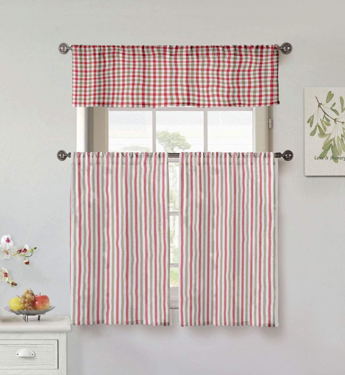 Home Maison Fini Curtain - Garnet Red Blackout Window Drapes for Living Room & Bedroom | Thermal Insulated Room Darkening Curtains for Home Decor