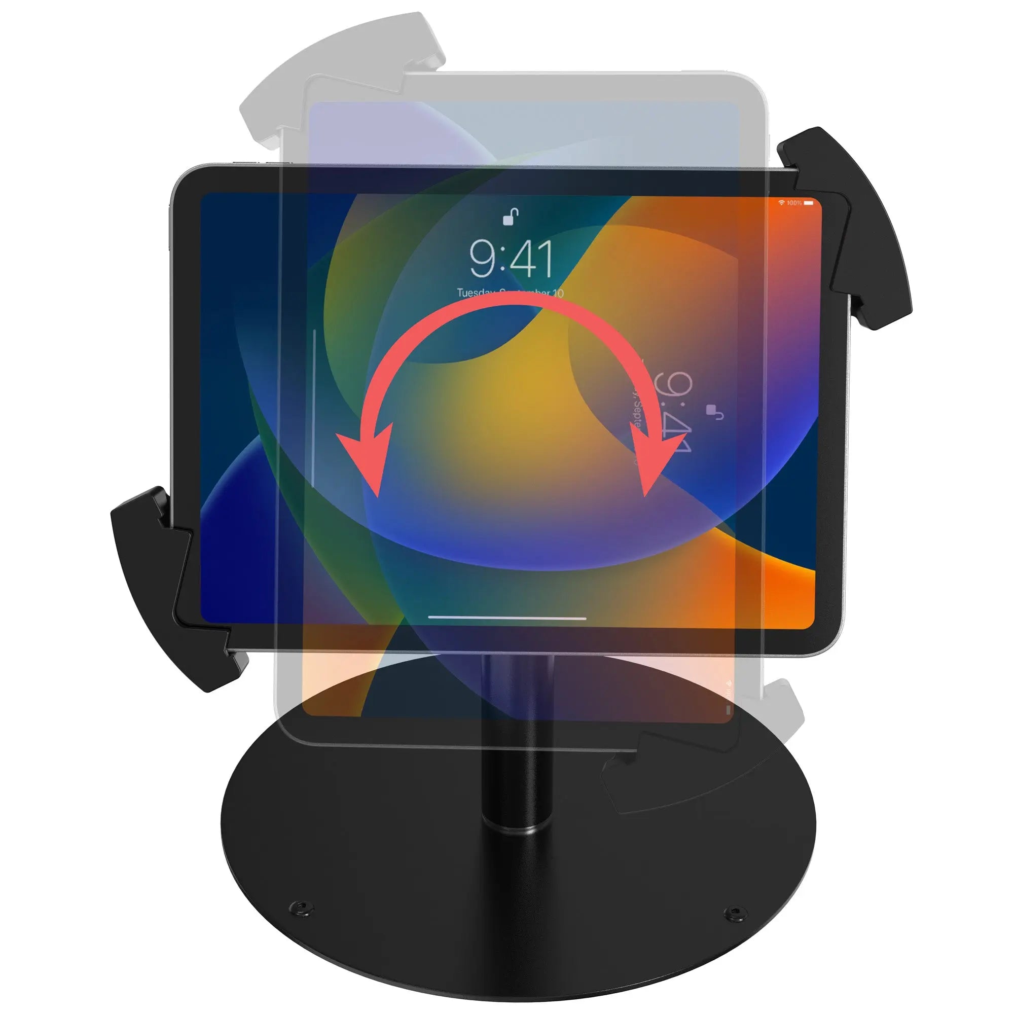 Rust-Proof Security Desk Mount for 7-14 Inch Tablets (Up to 1 Inch Thickness) - Perfect for Office, Retail, and Classroom Tablet Security
