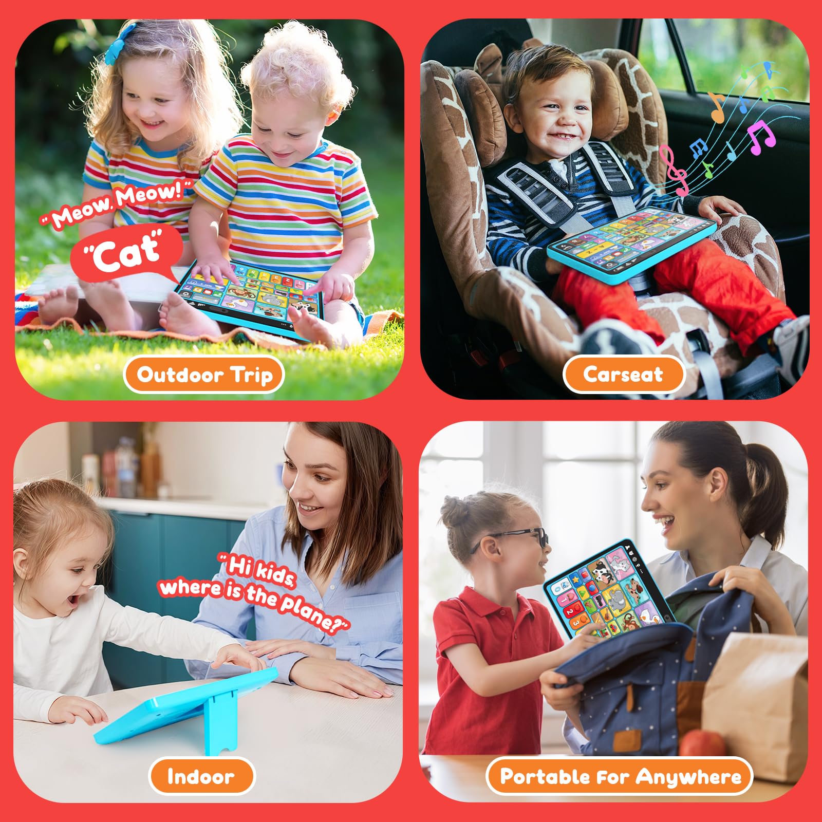 Bilingual Learning Tablet for Toddlers 1-3 Years | Educational Toy with Music, Sounds & Speech Therapy | Montessori Toys for 1-2 Year Old Boys & Girls | Perfect Gift for Birthdays & Holidays | Ideal for Early Childhood Development & Interactive Playtime