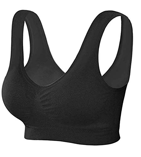 3-Pack Seamless Sports Bra for Women - Wirefree Yoga Bra with Removable Pads, Ultra Comfort & Support (Sizes S-6XL) | Perfect for Yoga, Gym, Running & Everyday Wear