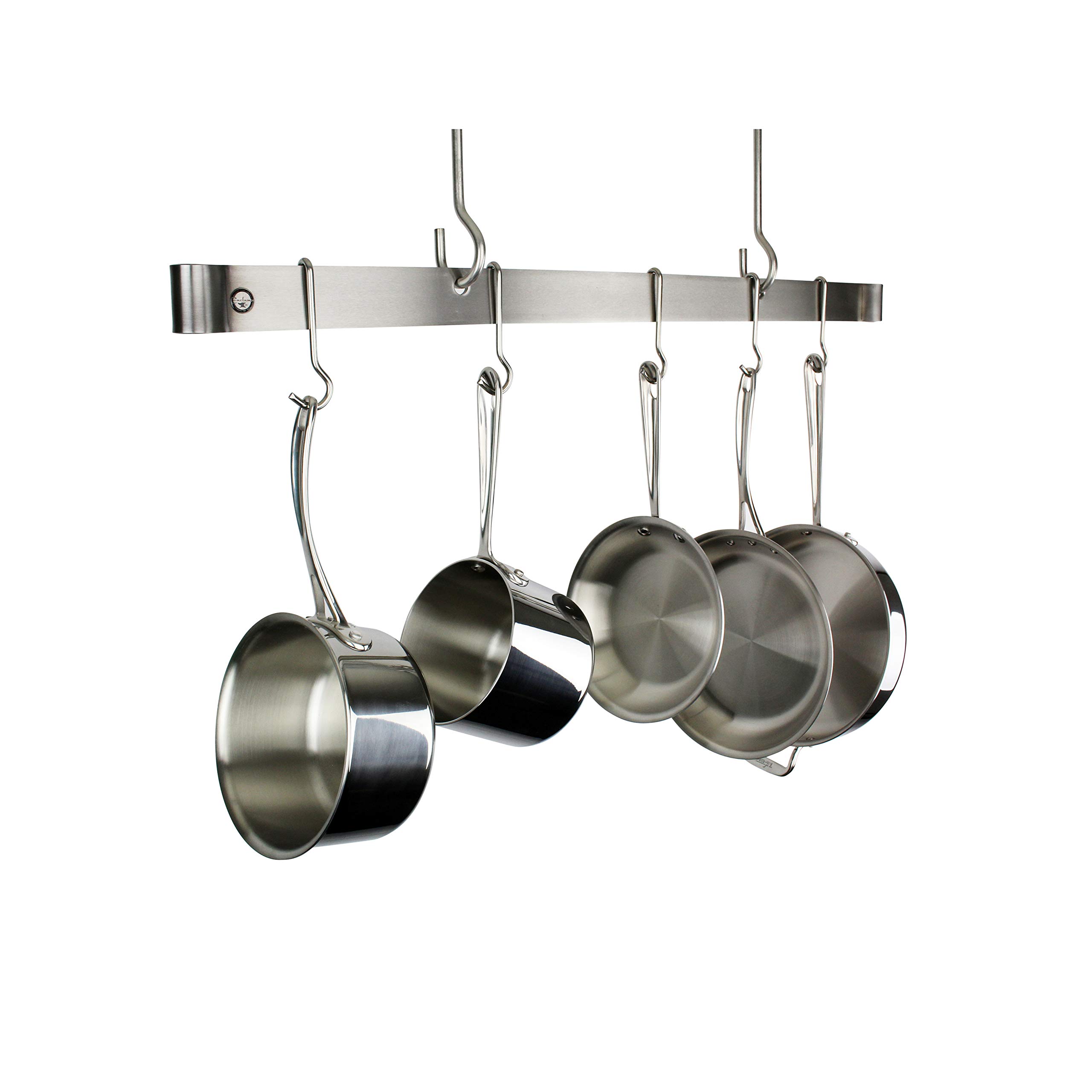 Enclume PR18-60 SS Premier 60-Inch Stainless Steel Ceiling Bar - Heavy Duty Pot Rack for Kitchen Organization & Storage