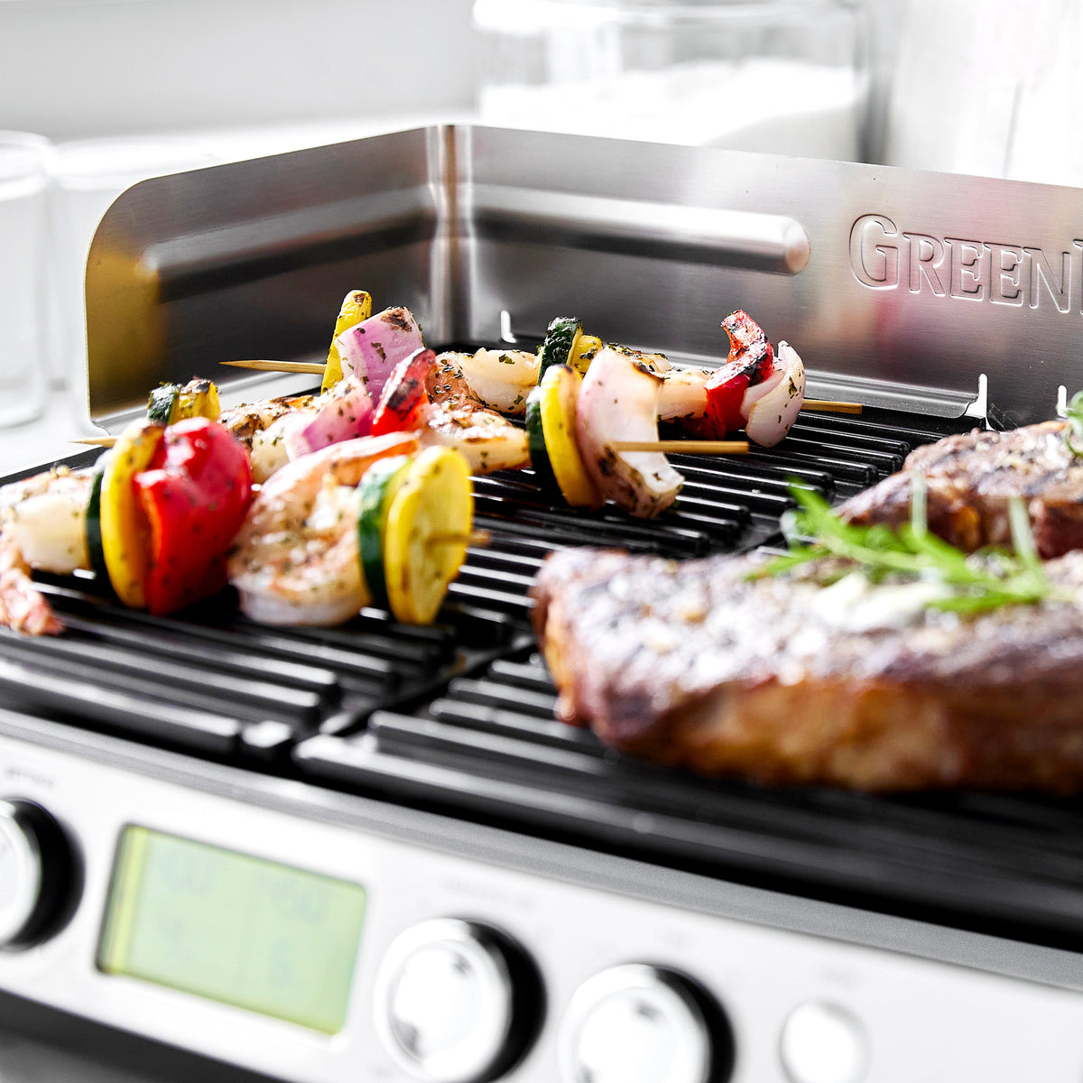 Elite XL Smoke-Free Grill & Griddle - Premium Stainless Steel Outdoor Cooking for BBQ, Camping & Backyard Parties