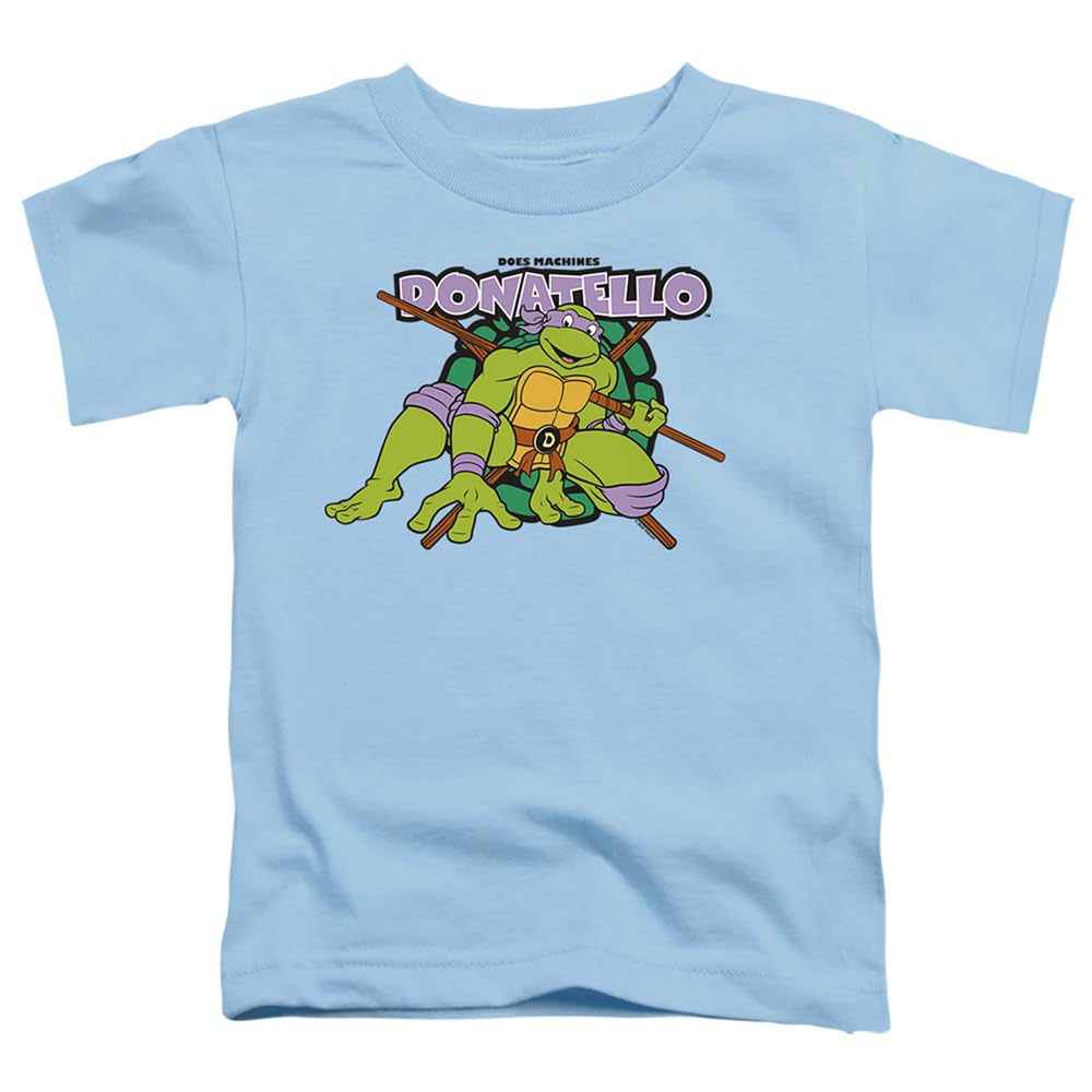 LOGOVISION TMNT Teenage Mutant Ninja Turtles Donatello Does Machines Unisex Toddler T-Shirt | Soft Cotton Kids Tee for Playtime & Costume Parties | TMNT Fan Gift