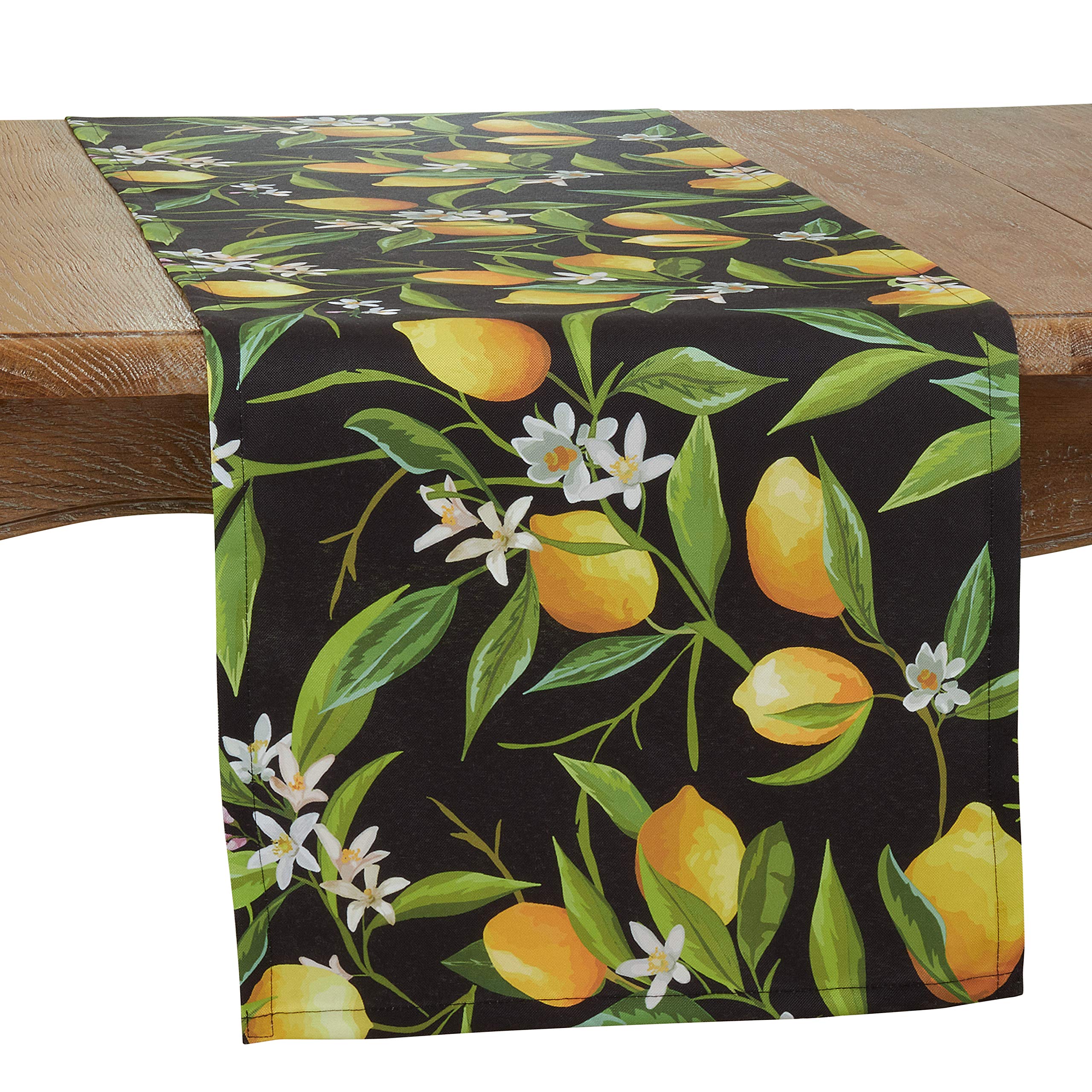 Lemon Design Waterproof Outdoor Table Runner - Elegant & Durable for Patio, Garden, and Picnic Decor