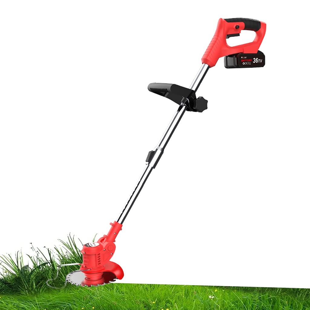 LiPengTaoHome 20V Cordless Weed Eater - 3-in-1 String Trimmer, Lawn Edger & Brush Cutter with Adjustable Length Rod & 13000mAh Battery (Red) - Perfect for Lawn Care, Yard Maintenance & Landscaping