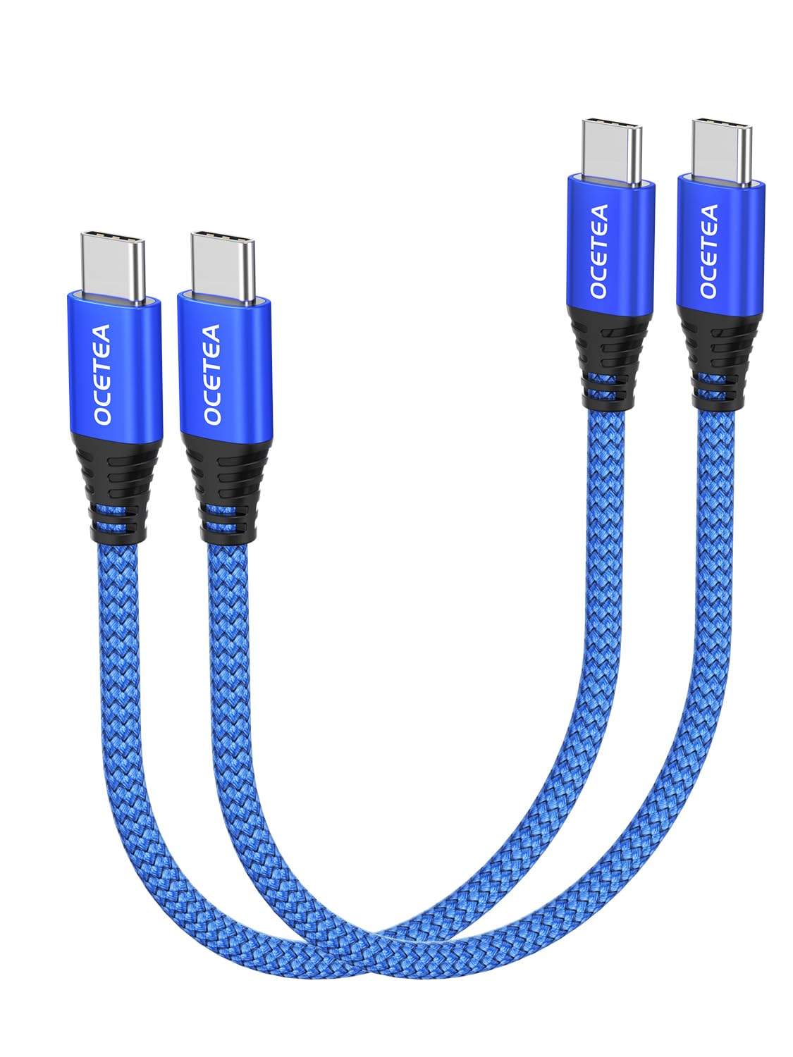 Ocetea Short USB C to USB C Fast Charger Cable (2-Pack 0.3M) - 3.1A USB-C to C Charging Cord Compatible with iPhone 15 Series, MacBook Pro, iPad Pro, Galaxy S24/S23 Ultra & Pixel | Perfect for Travel, Office & Home Charging