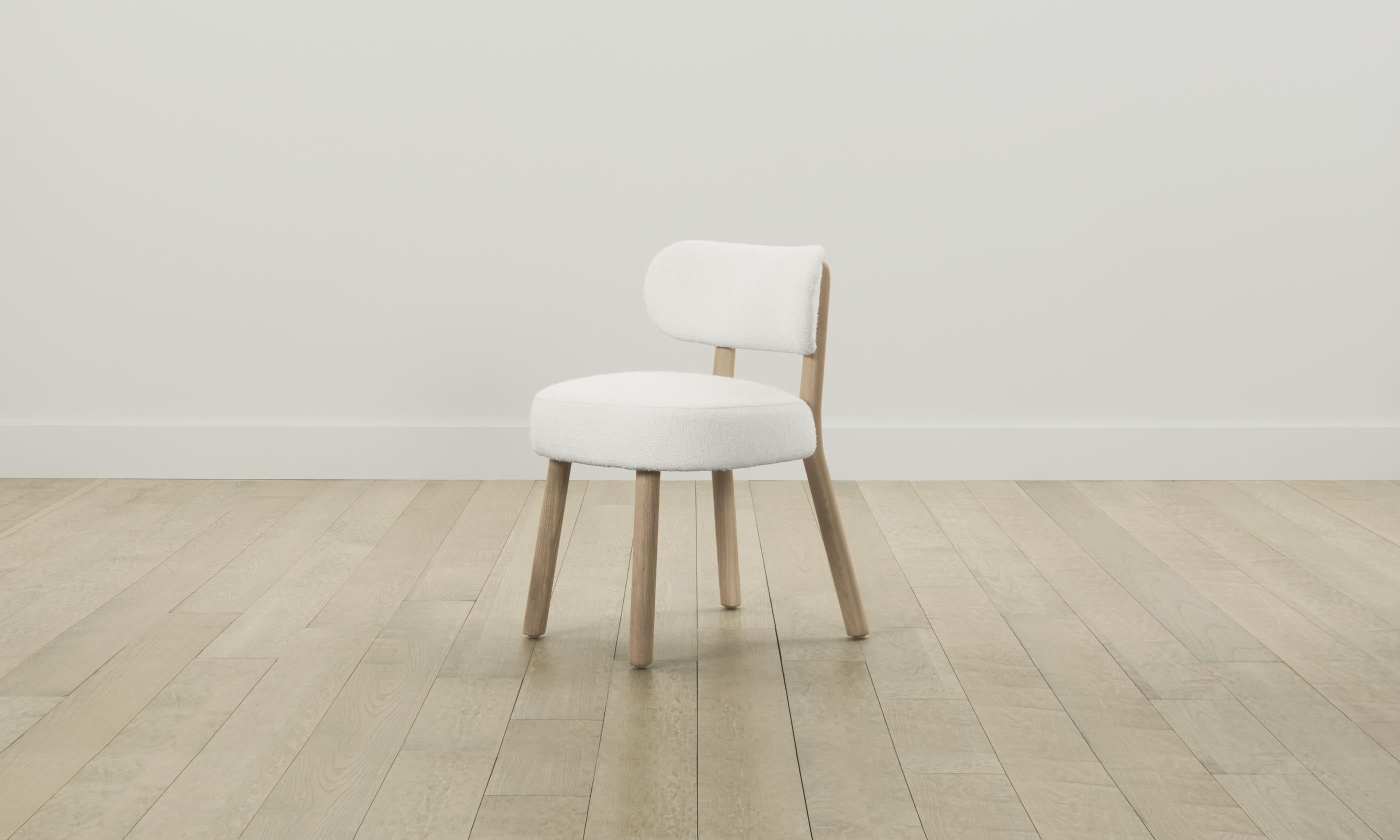 The Jane Dining Chair - Performance Bouclé Polar Fabric - Modern & Comfortable Dining Room Chair for Home, Kitchen, or Restaurant Use