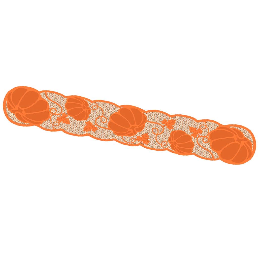 Pumpkin Table Runner - Thanksgiving & Halloween Party Decorations for Dining Table, Buffet, and Home Decor | Seasonal Holiday Tablecloth
